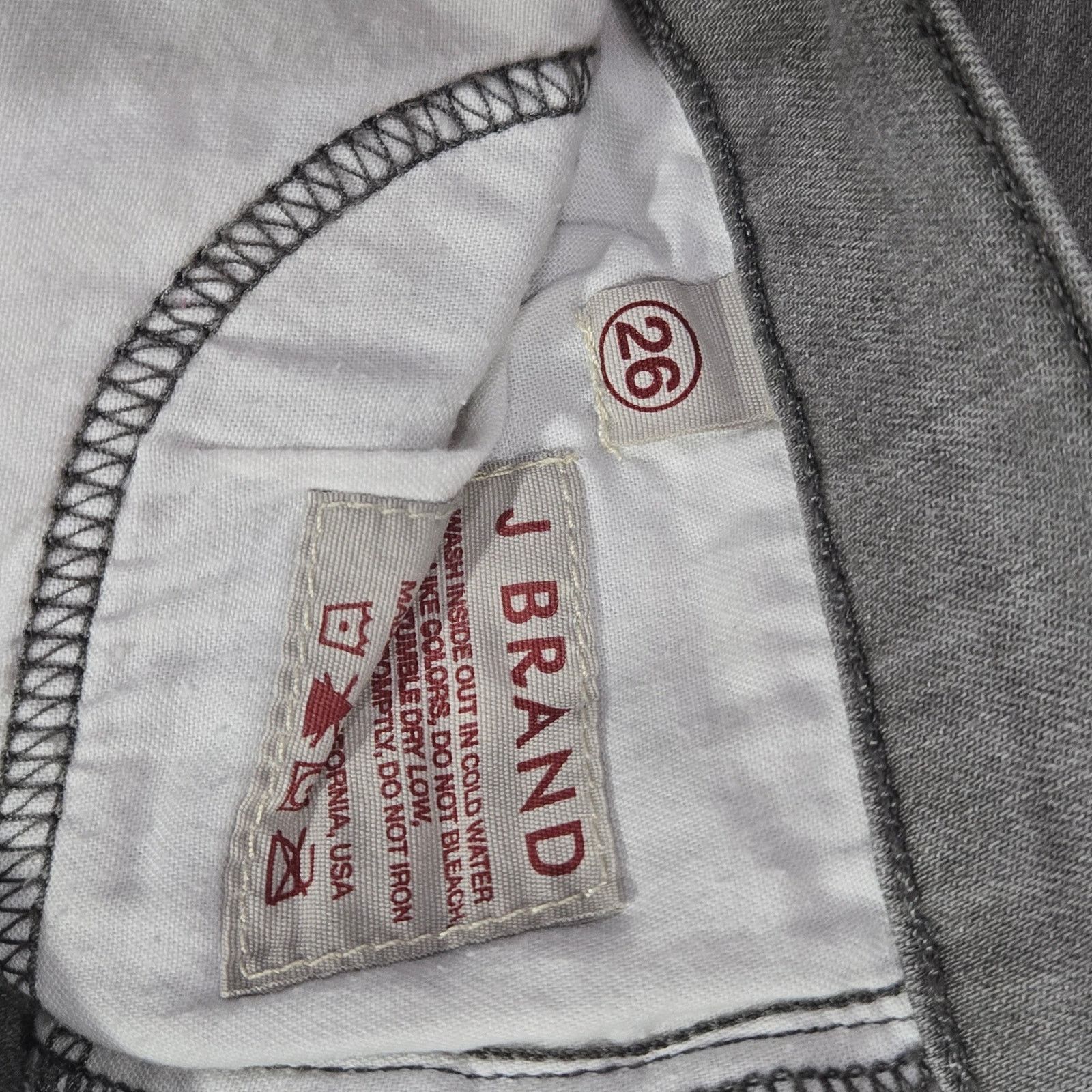 J Brand J Brand Grey Mid-Rise Skinny Jeans Size 26 Size 26" / US 2 / IT 38 - 4 Thumbnail