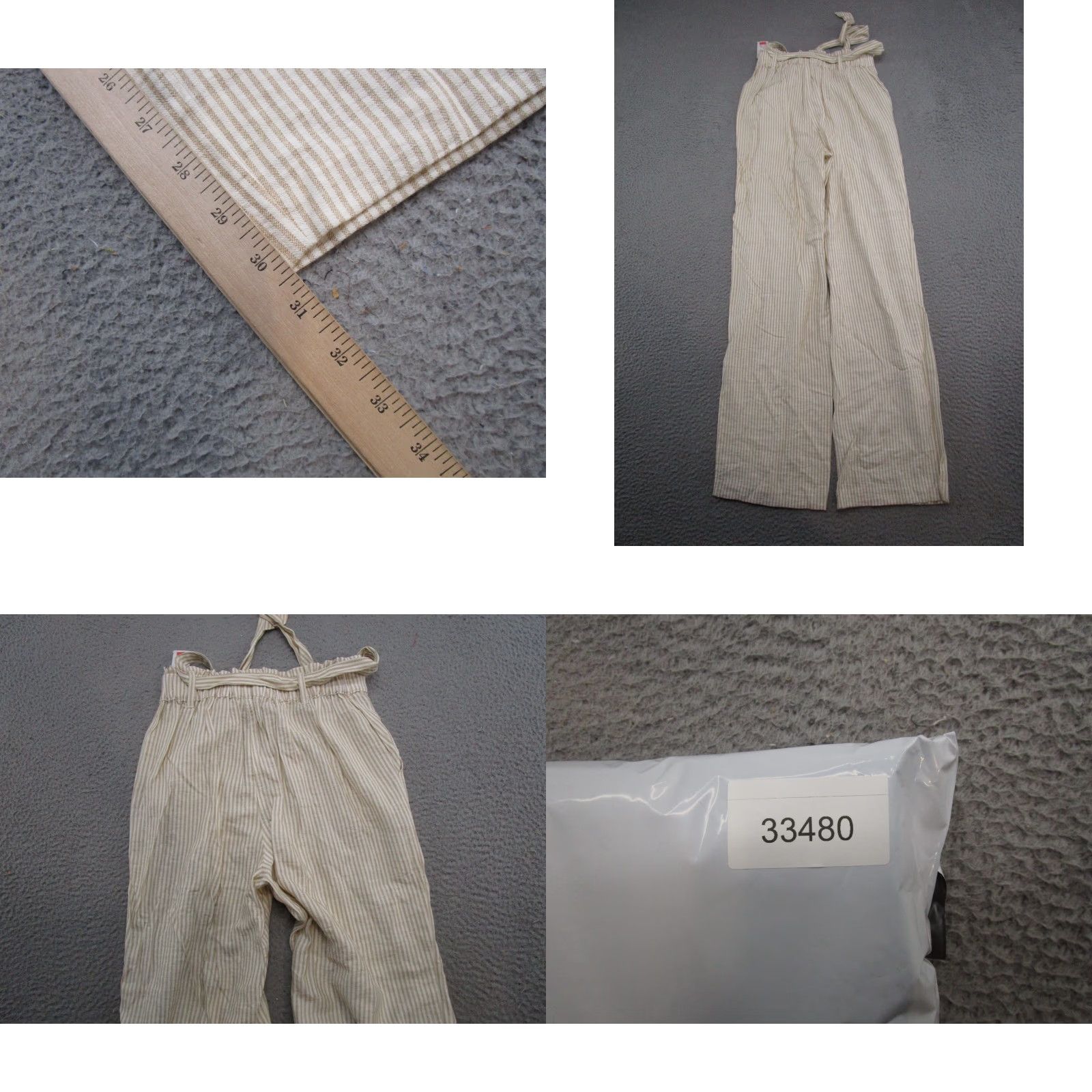 Vintage VINTAGE Maurices Women's Striped Beige Baggy Fit Elastic Waist Pants XS NEW Size 26" / US 2 / IT 38 - 9 Thumbnail