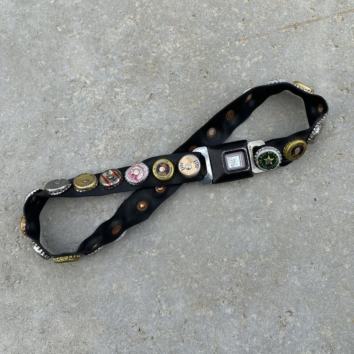 Other VTG Beer Bottle Cap Custom Made Seat Belt Buckle Punk Crust Size 30 - 1 Thumbnail