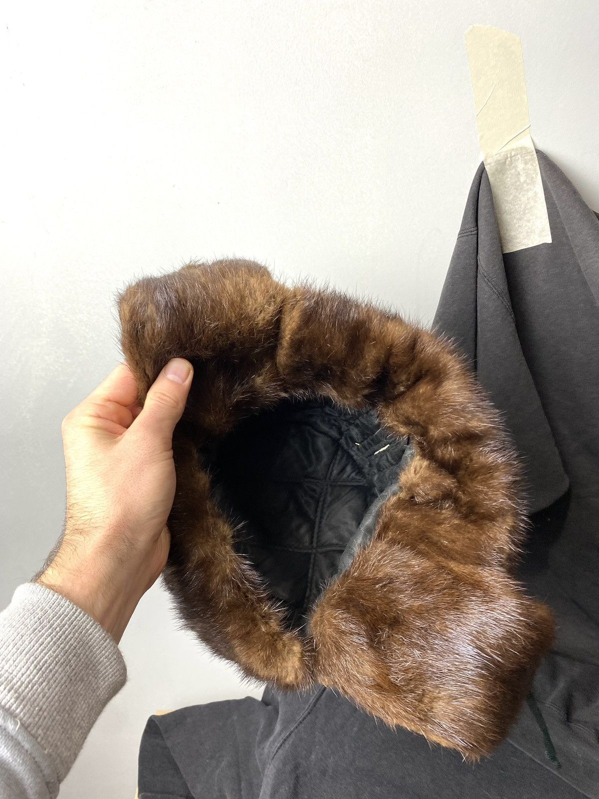 Japanese Brand Vintage Soviet Era Black Fur Ushanka Trapper Hat Winter Cap Size ONE SIZE - 7 Thumbnail