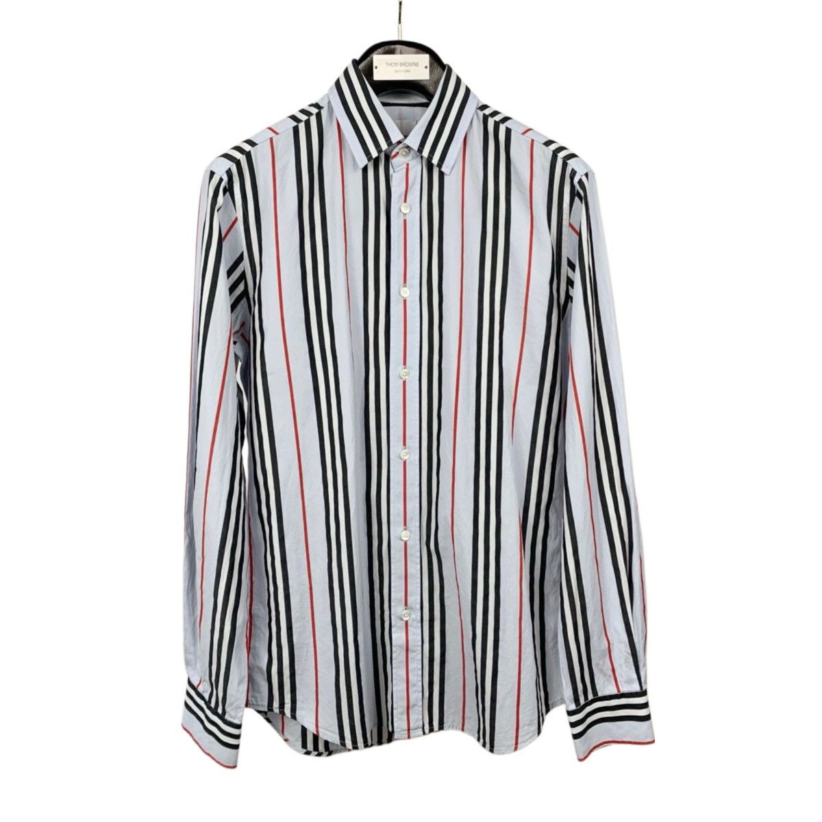 Burberry Burberry Vertical Striped Long Sleeve Shirt K26WX Size US S / EU 44-46 / 1 - 1 Thumbnail