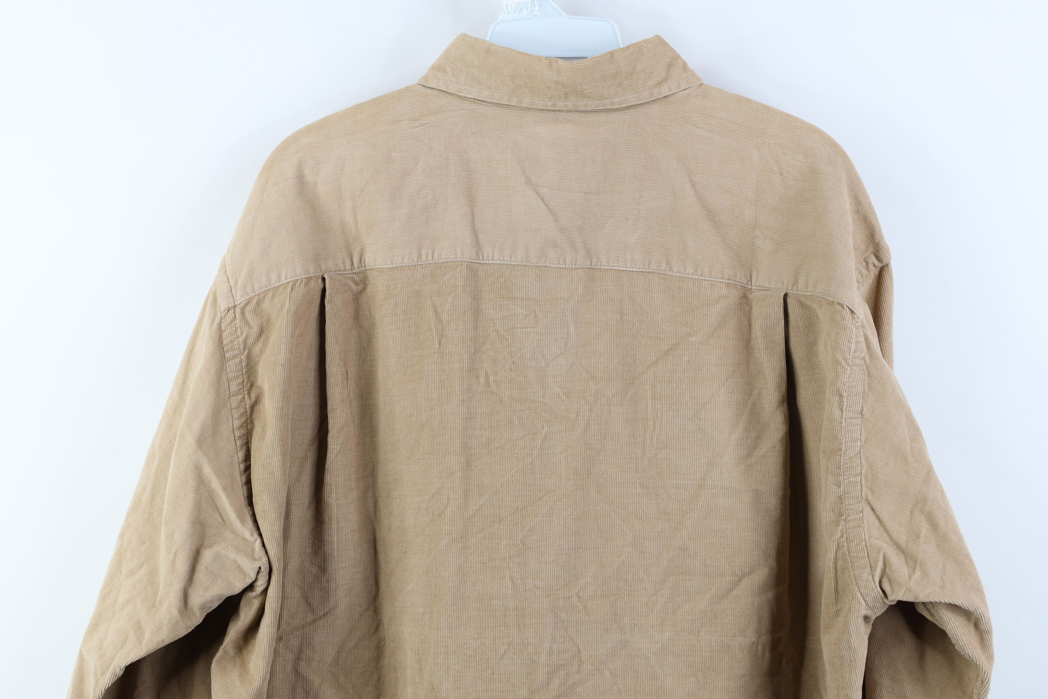 Vintage Vintage 90s Streetwear Collared Button Down Shirt Tan Size US M / EU 48-50 / 2 - 12 Thumbnail