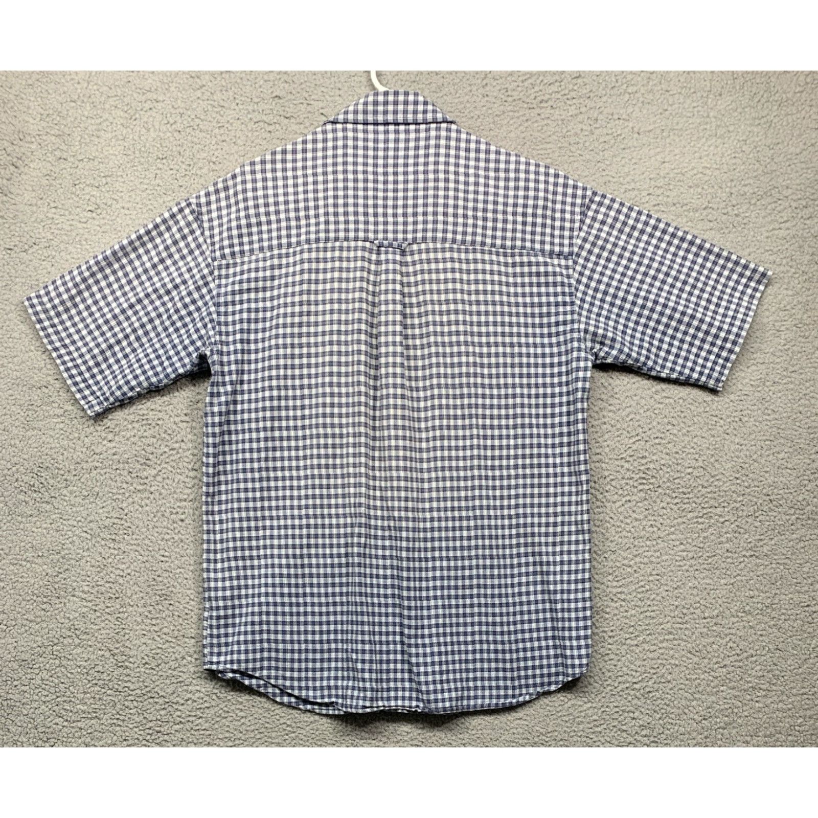 Vintage Columbia Button-Up Shirt Men’s Large Blue White Plaid Short Sleeve Logo Sportswear Size US L / EU 52-54 / 3 - 4 Thumbnail