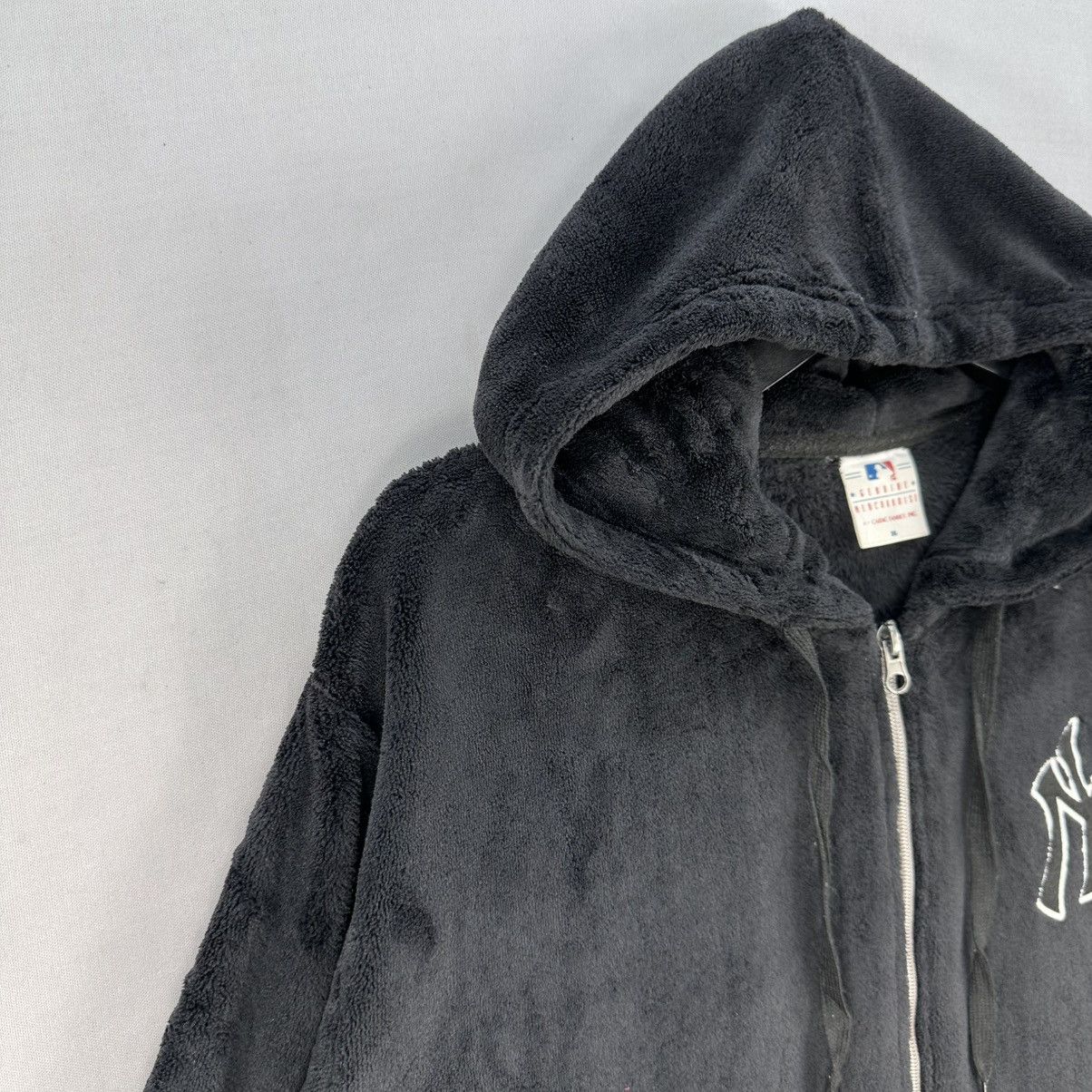 MLB Vintage MLB New York Fleece Zipper Sweater Hoodie Size US XXL / EU 58 / 5 - 2 Thumbnail