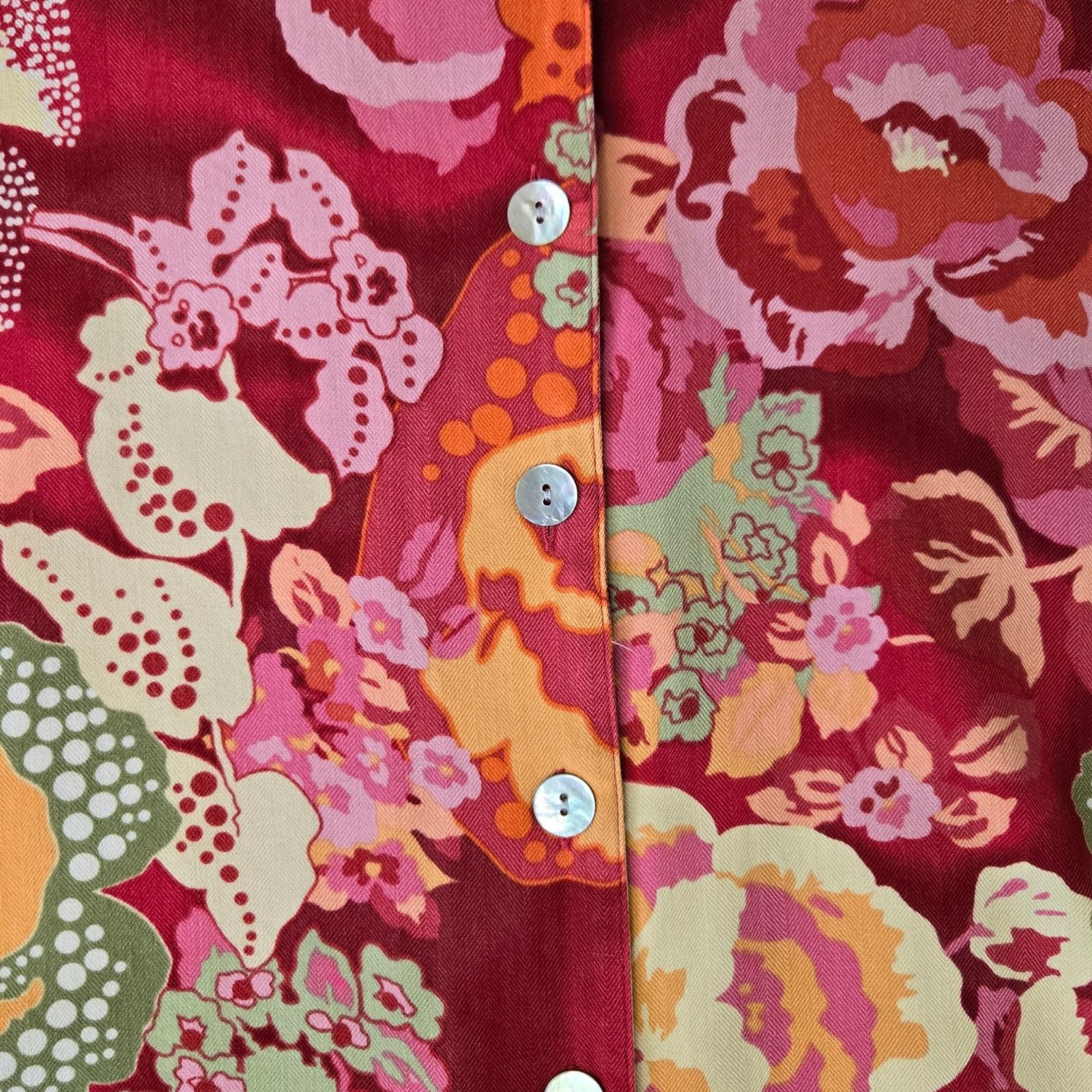 Vintage Vintage Pink Floral Silk Camp Shirt Size Medium Size M / US 6-8 / IT 42-44 - 3 Thumbnail