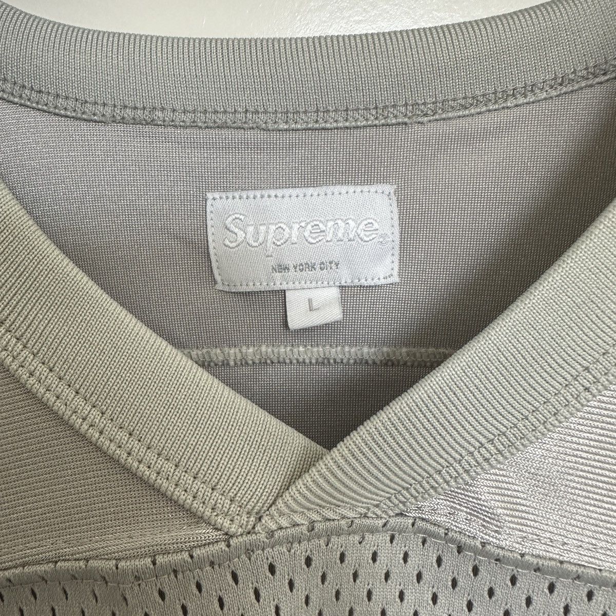 Supreme Supreme SS15 Blank Football Jersey - Silver Size US L / EU 52-54 / 3 - 5 Thumbnail