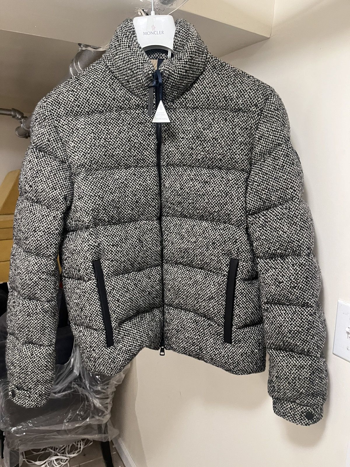 Moncler Men’s Wool Melange Quilted Down Jacket Sz 1 Size US S / EU 44-46 / 1 - 4 Thumbnail