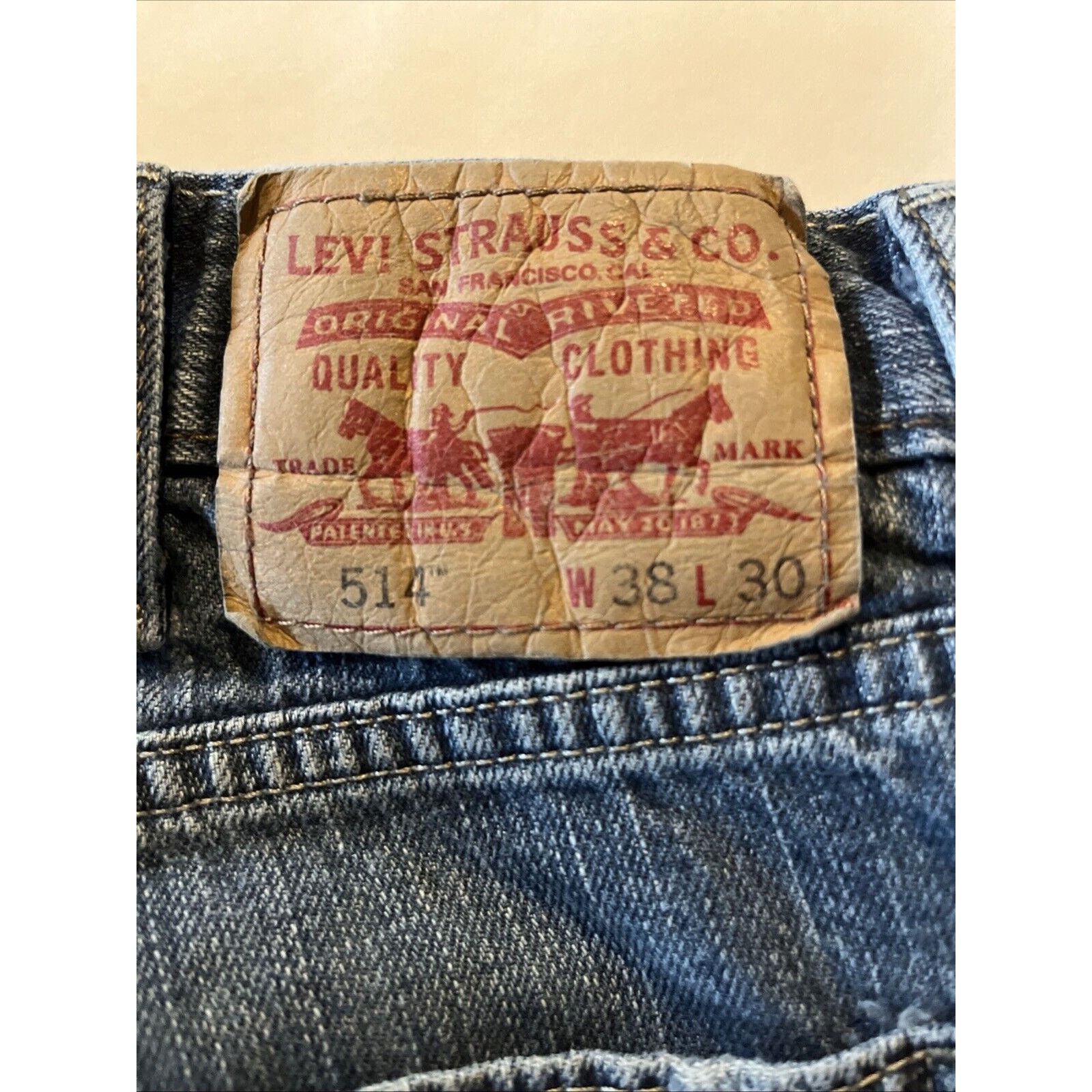 Levi's Levi's 514 Jeans Men's 36x30 Blue Denim Cotton Medium Wash Size US 36 / EU 52 - 3 Thumbnail