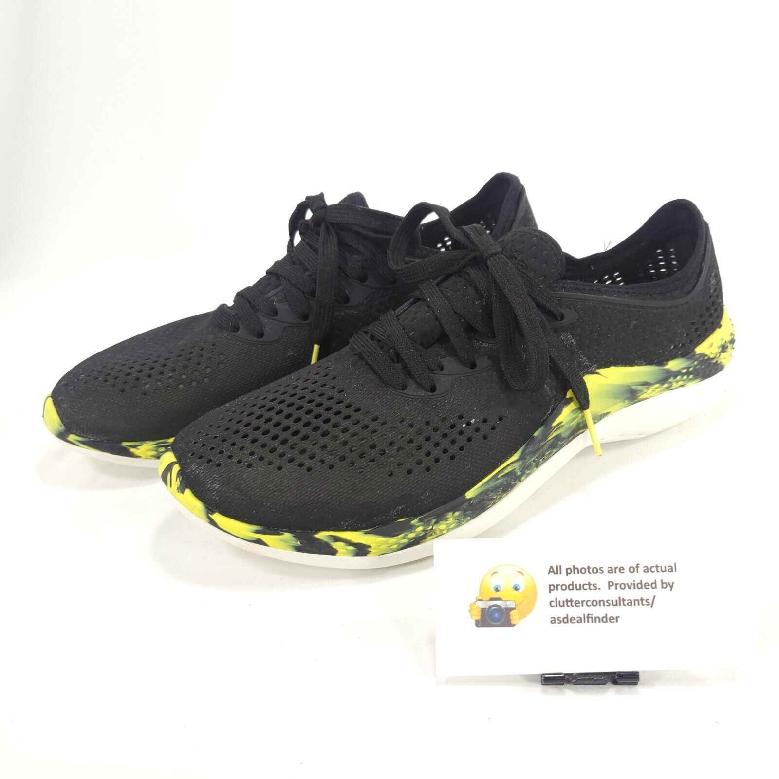 Crocs Crocs LiteRide 360 Marble Pacer Shoe Men Size 8 207633 Black Size US 8 / EU 41 - 1 Thumbnail