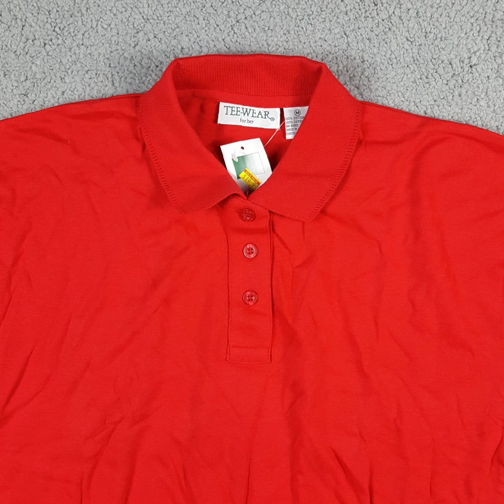 Vintage VINTAGE Tee Wear Womens Polo Shirt 90s Relaxed Fit Short Sleeve Collared Casual Sports Tennis Golf Red Medium Size M / US 6-8 / IT 42-44 - 2 Thumbnail