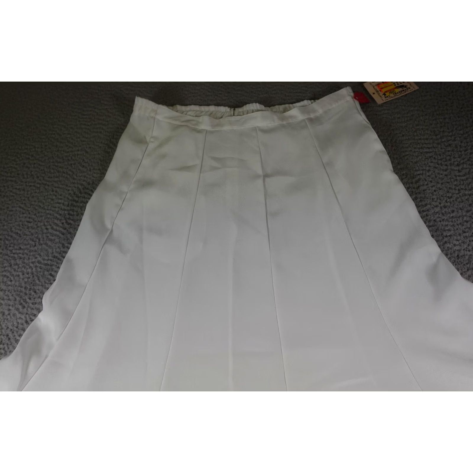DANCER Vintage Western Skirt Womens Large White Long Flare Cowgirl Rodeo Dance Show Size 36" / US 14 / IT 50 - 2 Thumbnail