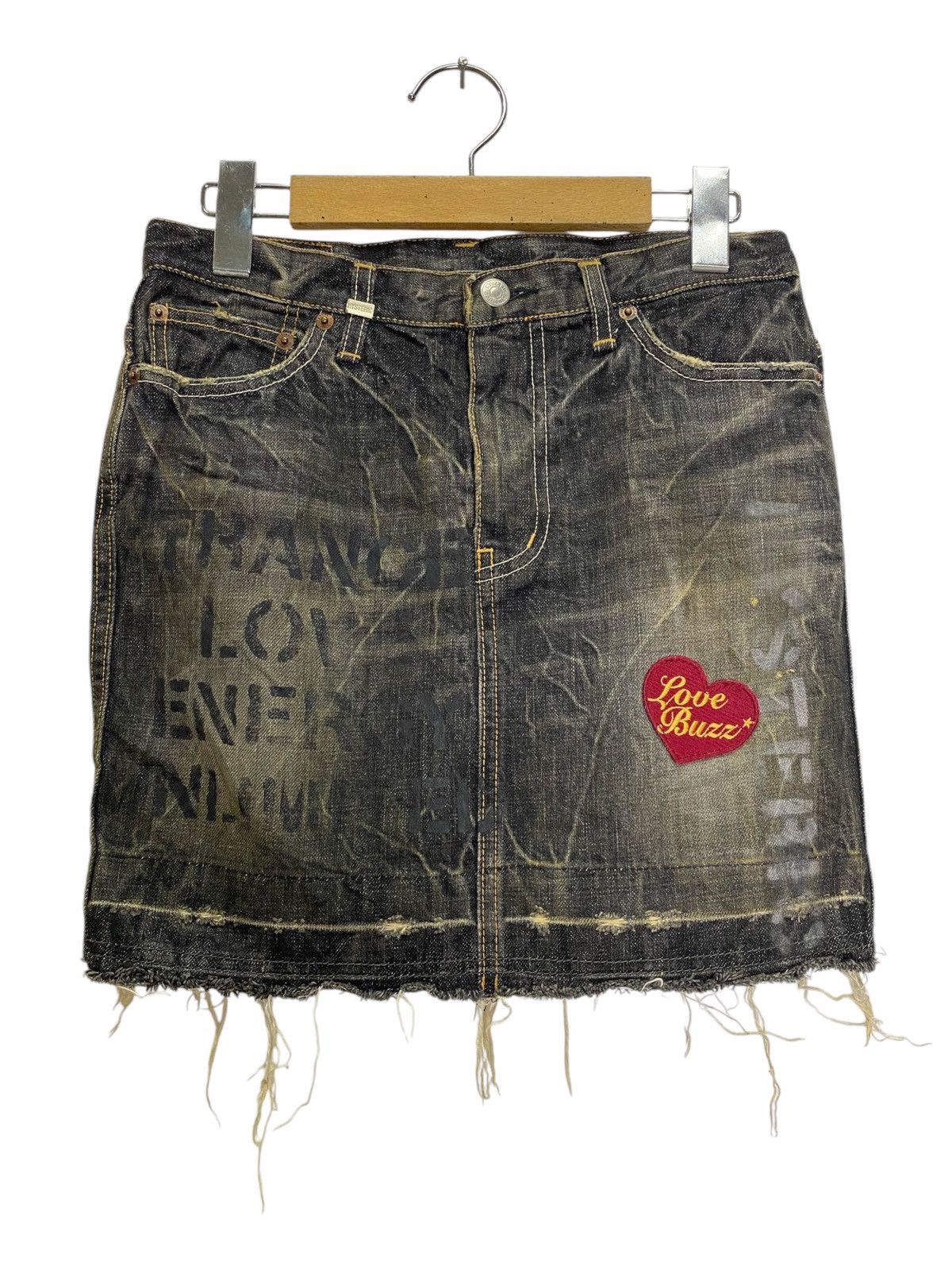 Hysteric Glamour Vintage Hysteric Glamour mini skirt distress denim Size 28" / US 6 / IT 42 - 1 Thumbnail