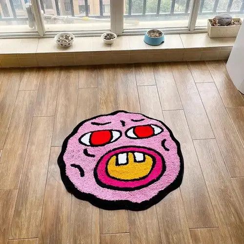Other Cartoon Kawaii Cherry Bomb Handmade Tufted Carpet Size ONE SIZE - 4 Thumbnail