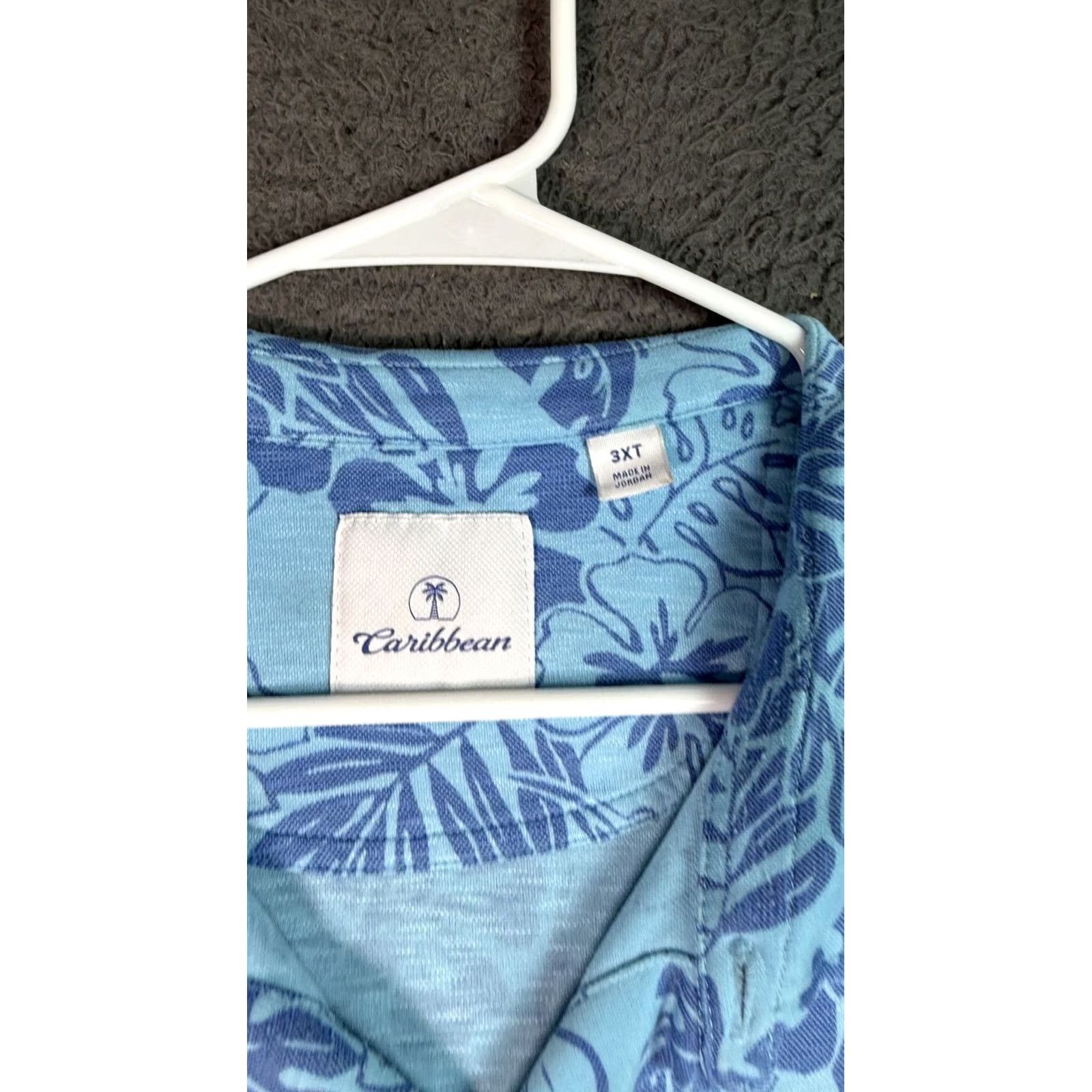 Vintage VINTAGE Caribbean Shirt Mens 3XT Blue Floral Hawaiian Button Up Short Sleeve Casual Size US XXL / EU 58 / 5 - 2 Thumbnail