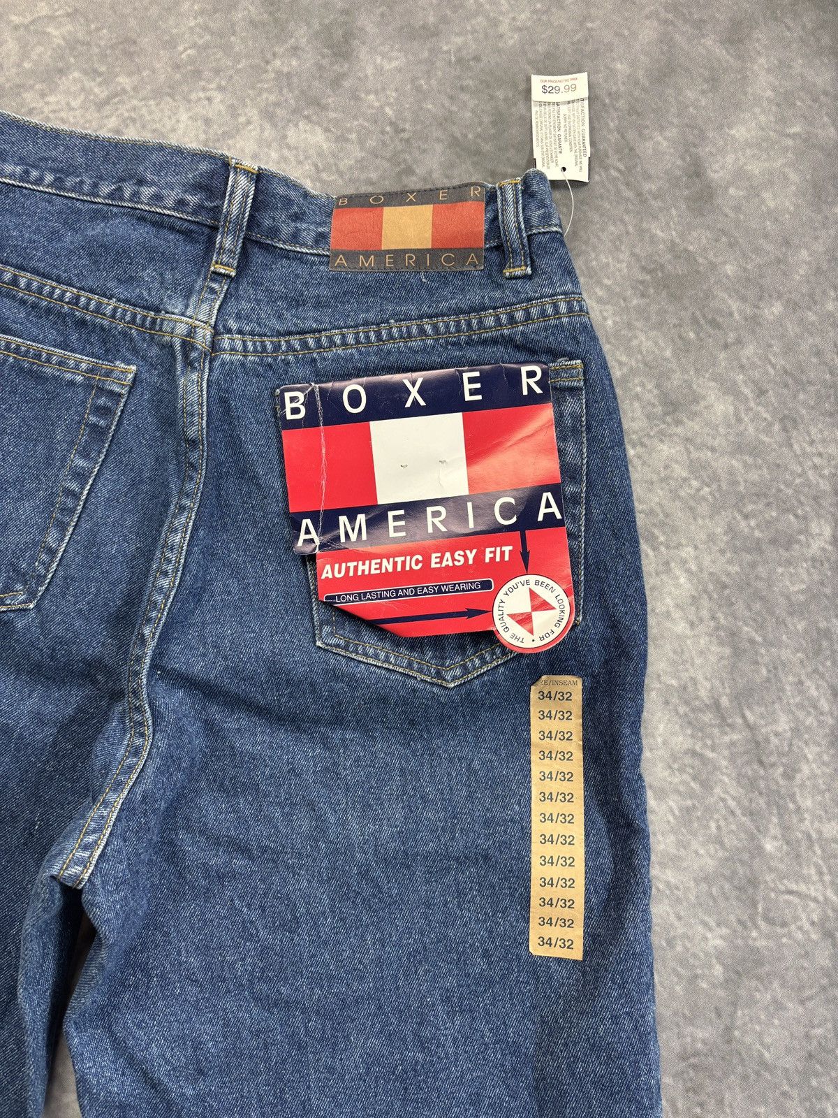 Joe Boxer × Vintage NOS 1990s Denim Jeans 90s Vintage Boxer America Oldstock Size US 34 / EU 50 - 2 Thumbnail