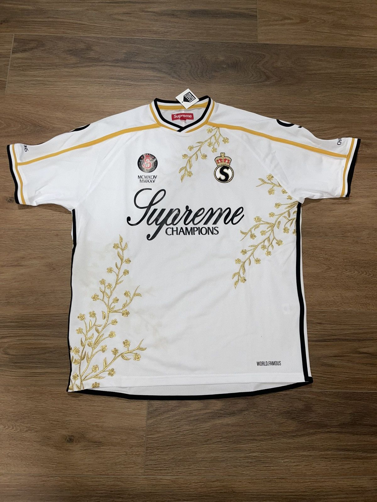 Supreme Supreme Floral Soccer Jersey White Size M | Grailed