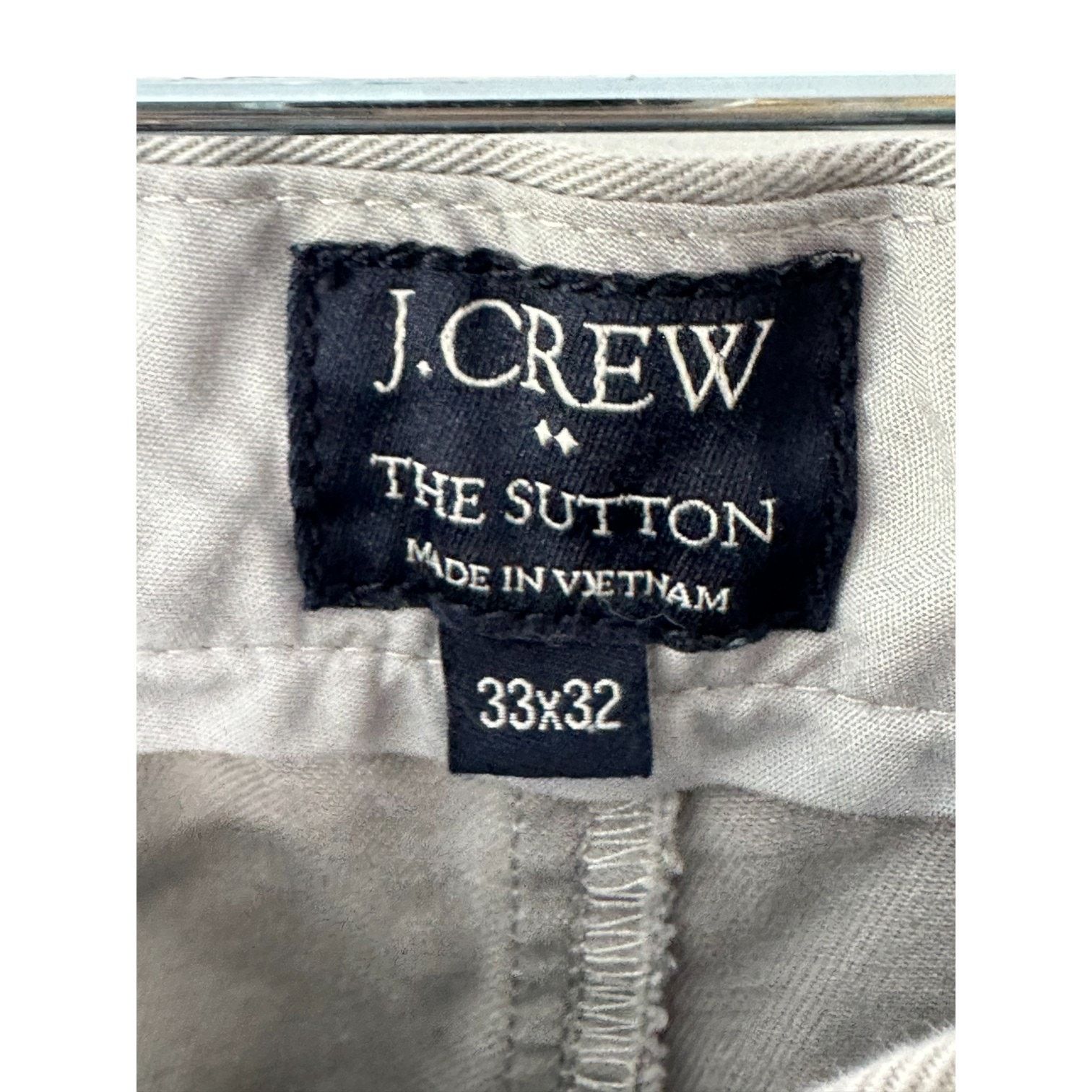 J.Crew J. Crew The Sutton Gray Flat Front Pants Men's 33x32 Size US 33 - 5 Thumbnail