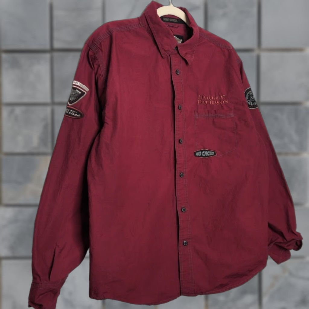 Mens Shirts Harley Davidson Long Sleeve Top Harley-Davidson Men's H-D TECH  Vented Long Sleeve Shirt,