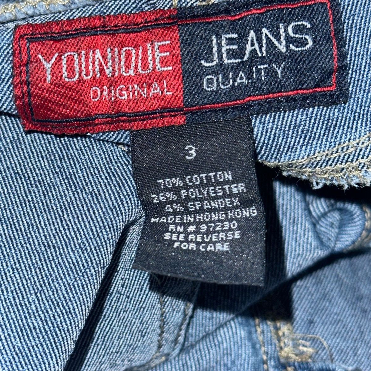 Other Vintage Y2K Younique embellished waist flare leg jeans Size 26" / US 2 / IT 38 - 5 Thumbnail