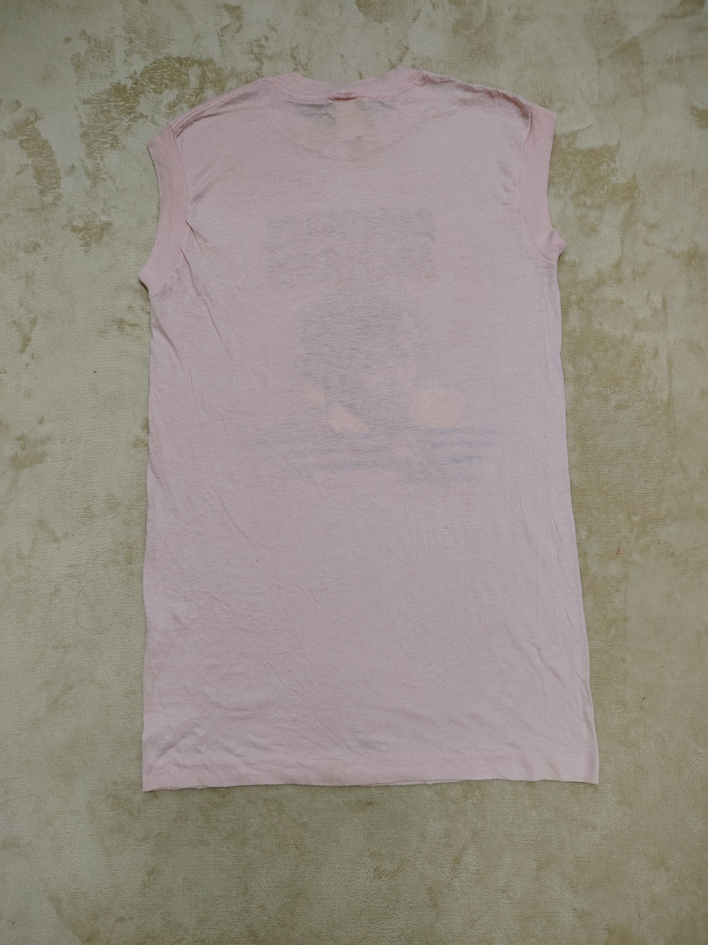 Band Tees Vintage 80s Michael Jackson Thriller Pink Sleeveless Tshirt Size US S / EU 44-46 / 1 - 4 Thumbnail