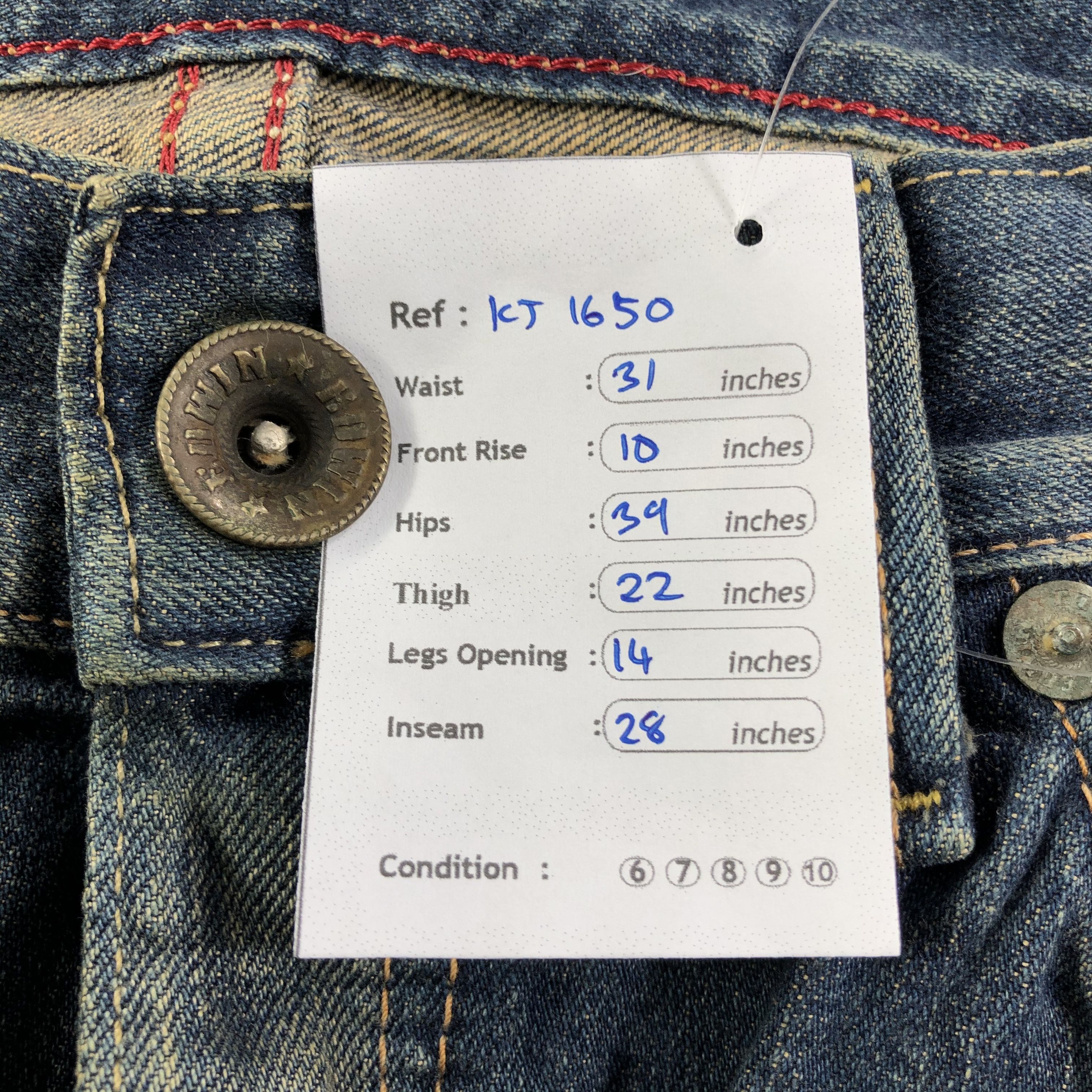 Edwin Edwin XV Jeans Rusty Wash Denim KJ1650 Size US 28 / EU 44 - 10 Thumbnail