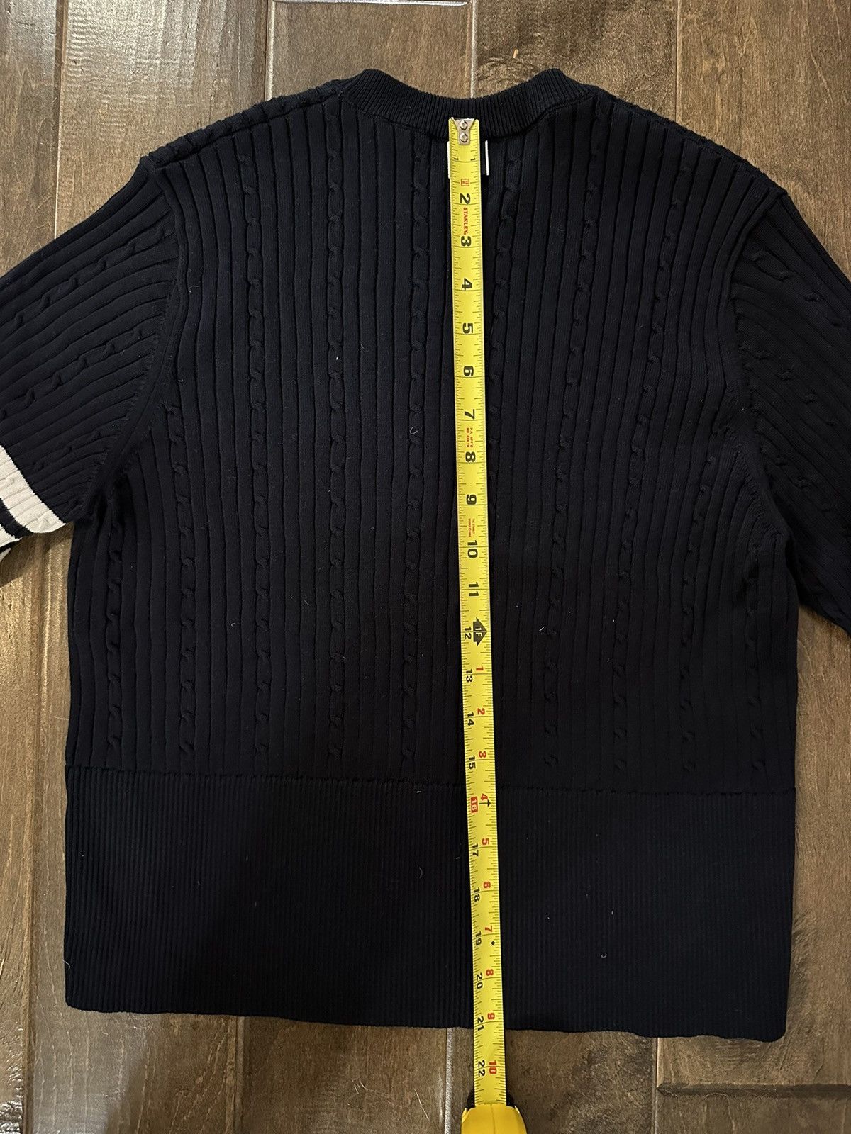Thom Browne NAVY BABY CABLE RIB COTTON 4-BAR CREWNECK Size US S / EU 44-46 / 1 - 10 Thumbnail