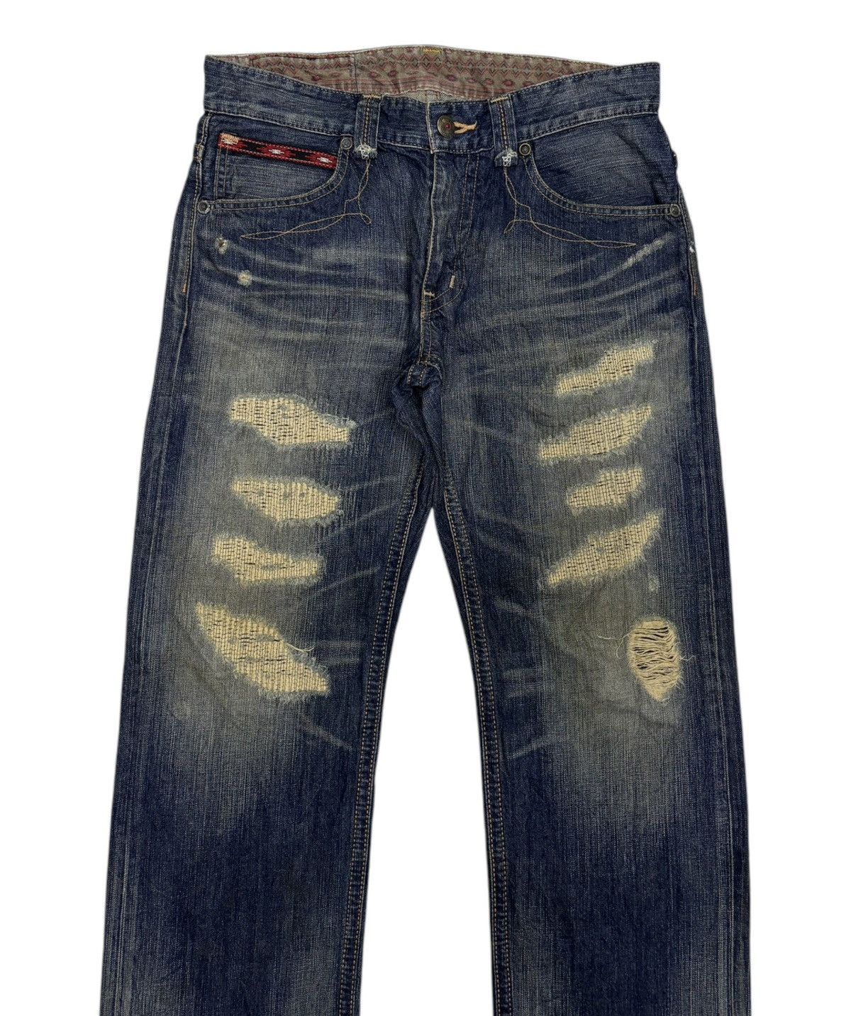 Edwin × If Six Was Nine × Le Grande Bleu (L.G.B.) 🔥EDWIN EXCLUSIVE VINTAGE RUSTY MUD WASH BAGGY JEANS DISTRESS Size US 33 - 3 Thumbnail