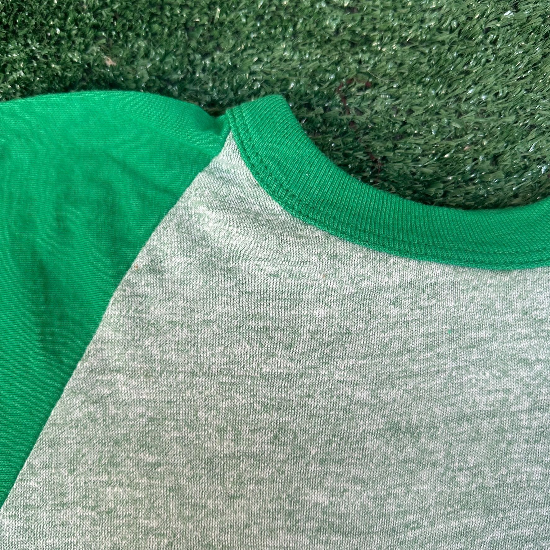 Russell Athletic Vintage 70s Russell Heather Green Raglan T-Shirt Blank Plain Size US M / EU 48-50 / 2 - 2 Thumbnail