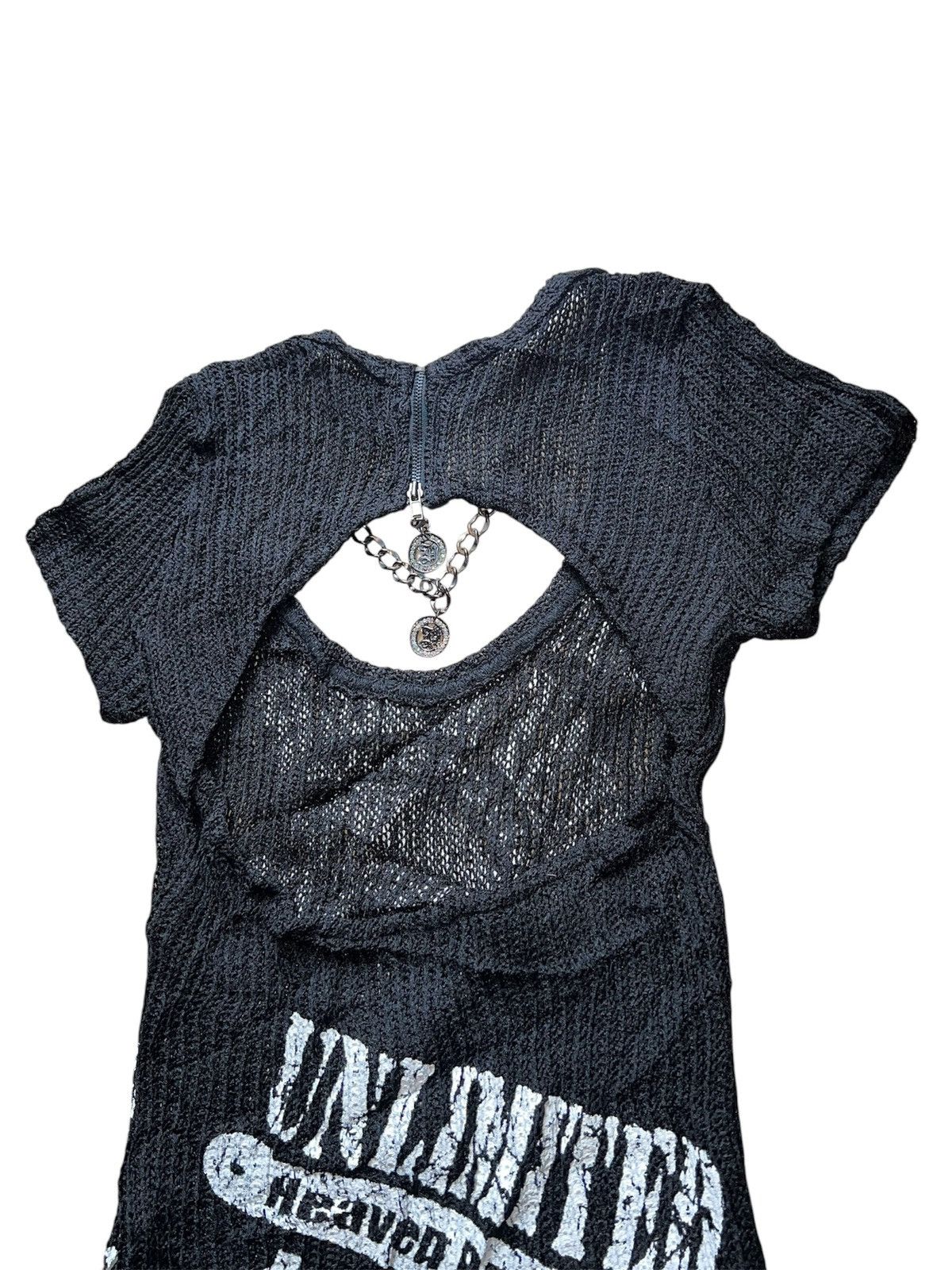Japanese Brand Rare D.i.a. Specs chain necklace knit top 🖤☠️ Size ONE SIZE - 9 Thumbnail