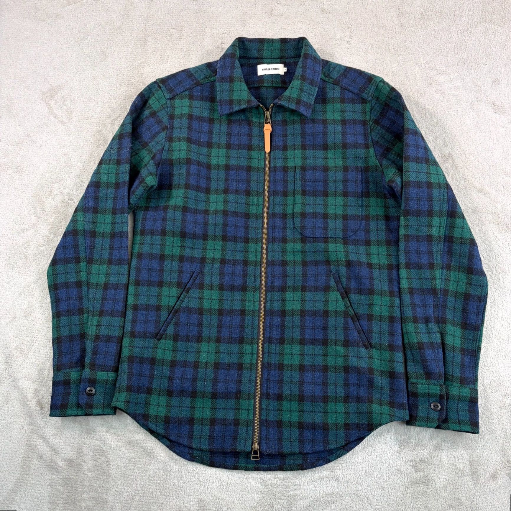 Taylor Stitch TAYLOR STITCH Coit Jacket in Blackwatch Men XL Regular Wool Blend Zip Up Overcoat Long Plaid 390? Size US XL / EU 56 / 4 - 5 Thumbnail