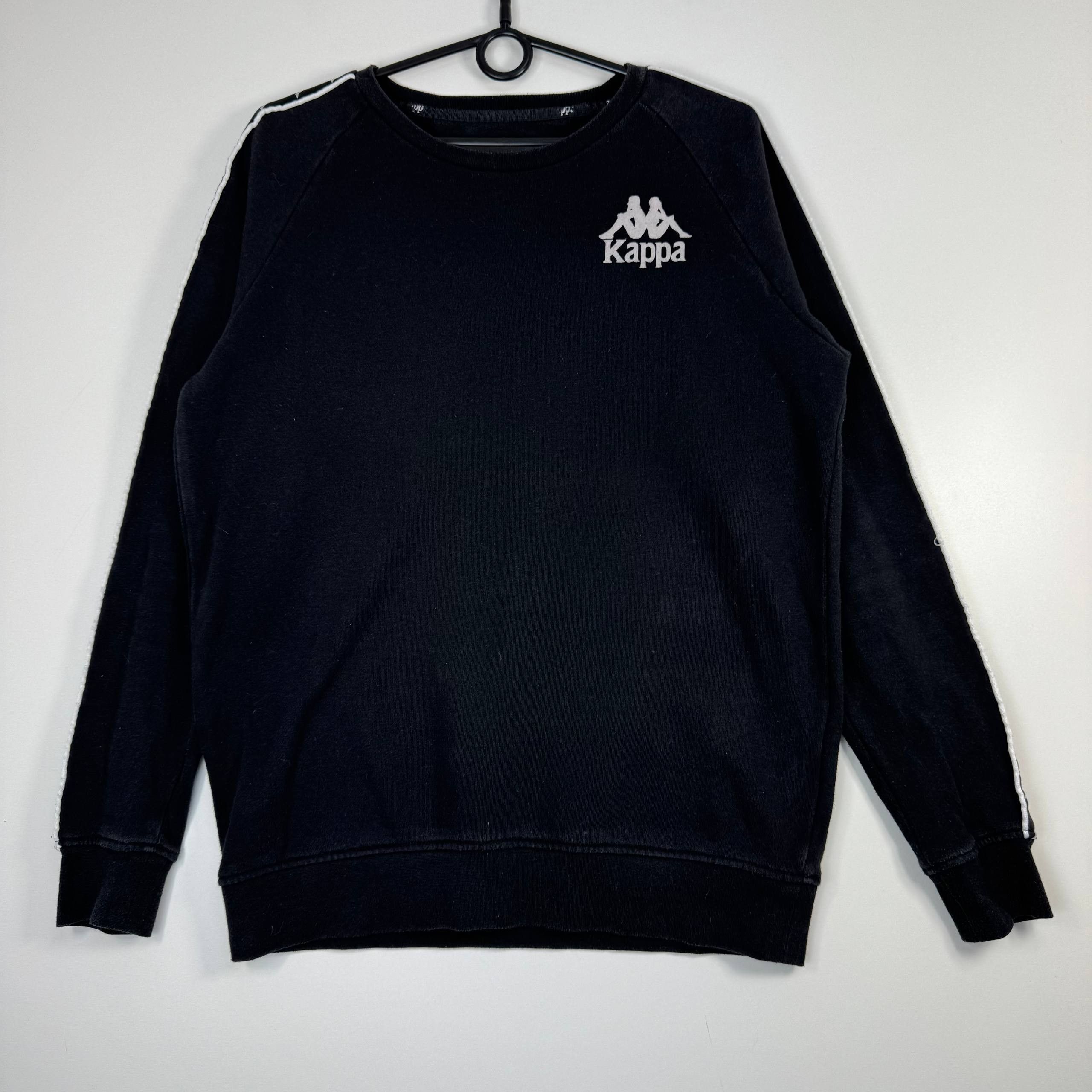 Kappa Kappa Logo Crewneck Sweatshirt Black White Mens Size M Size US M / EU 48-50 / 2 - 1 Thumbnail