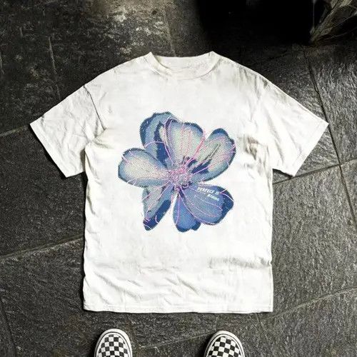 Japanese Brand × Vintage White washed retro floral print t-shirt Size US M / EU 48-50 / 2 - 1 Thumbnail