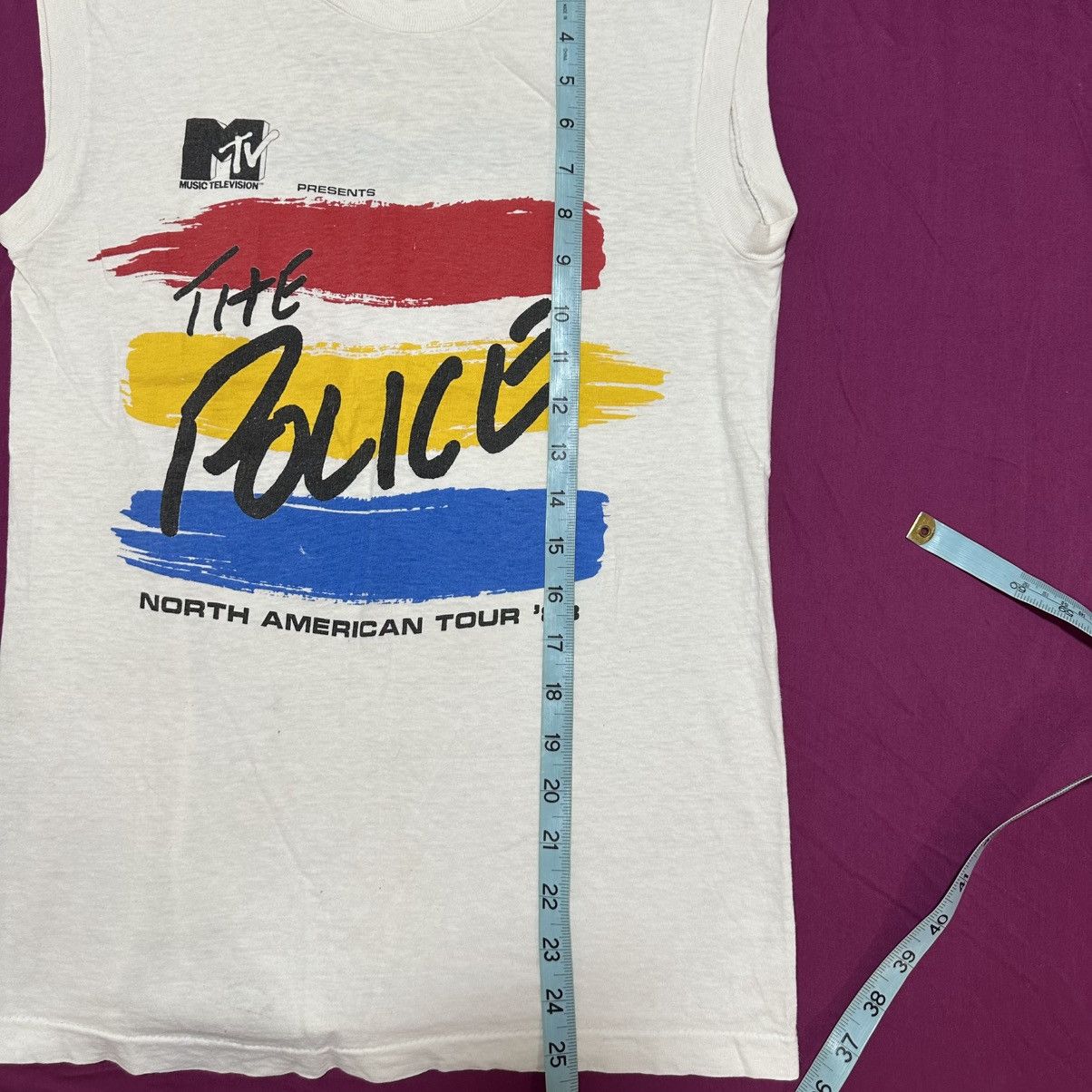 Vintage 1983 MTV The Police North American Tour T Shirt
