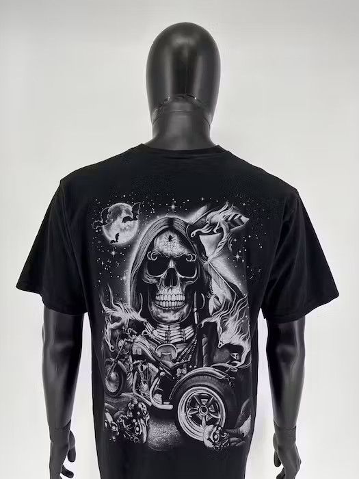 Vintage Skulls T-shirt vintage rock metal size L black reverse logo Size US L / EU 52-54 / 3 - 6 Thumbnail