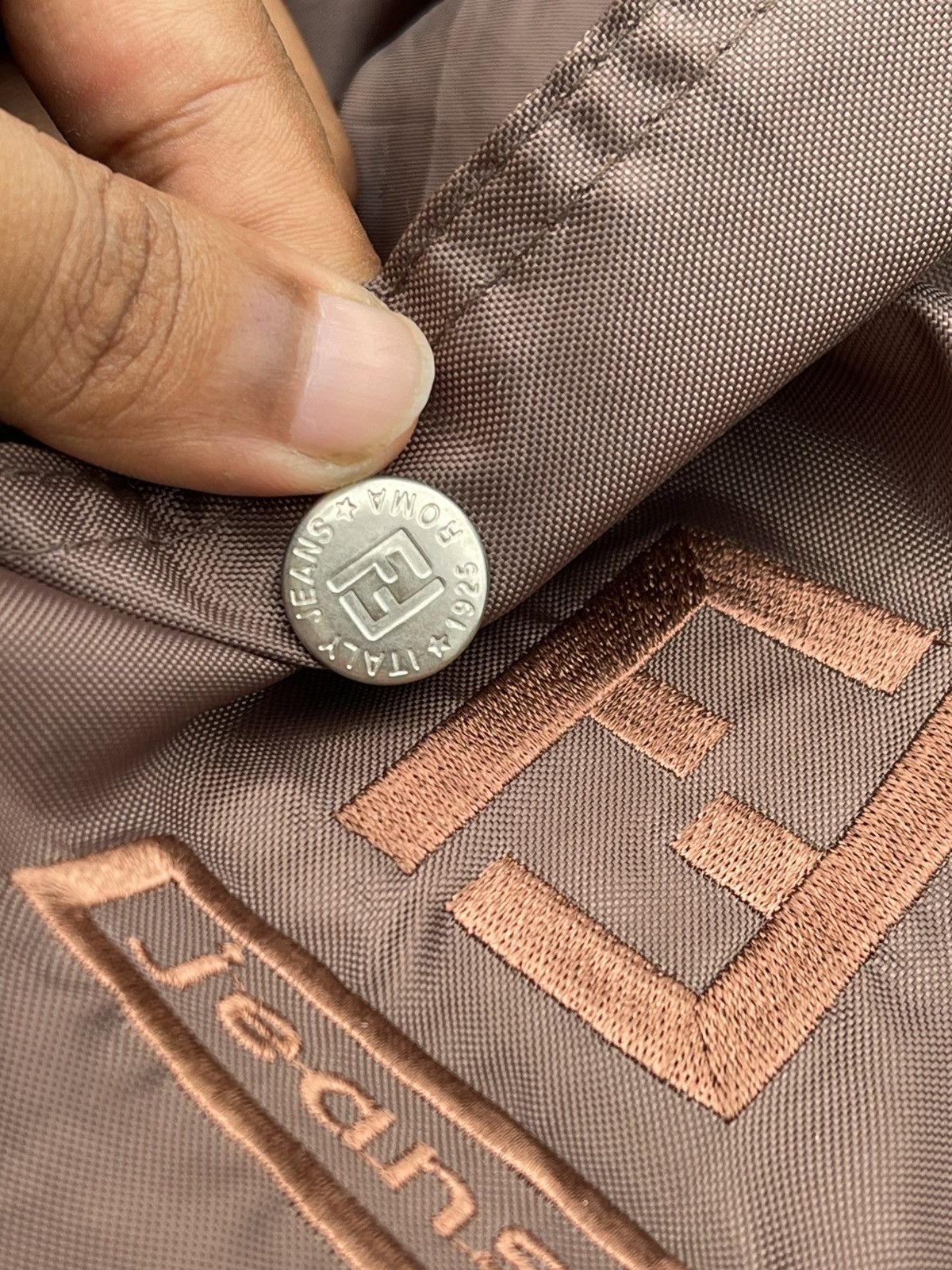 Fendi 🔥Vintage Fendi Roma Big Logo With Hidden Hoodie Light Jacket Size US XL / EU 56 / 4 - 15 Thumbnail