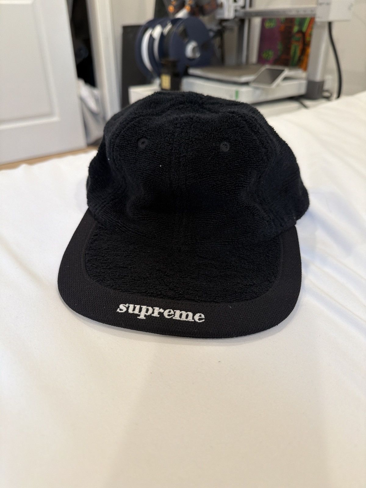 Supreme Supreme SS19 Cordura Script Logo 6 Panel Hat Black | Grailed