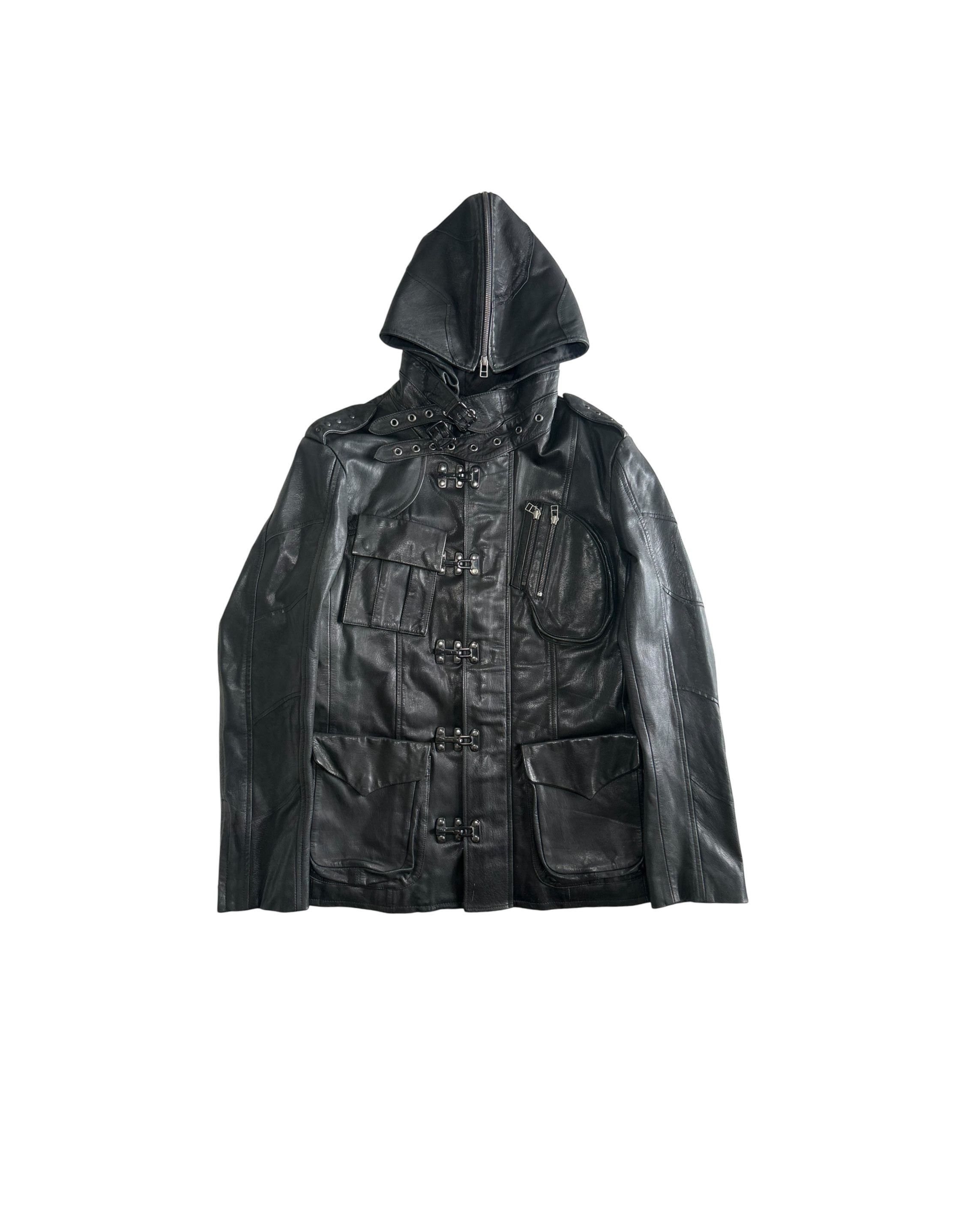 Yasuyuki Ishii Yasuyuki Ishii AW07 Gasmask Cargo Goat Leather Jacket Size US M / EU 48-50 / 2 - 1 Thumbnail