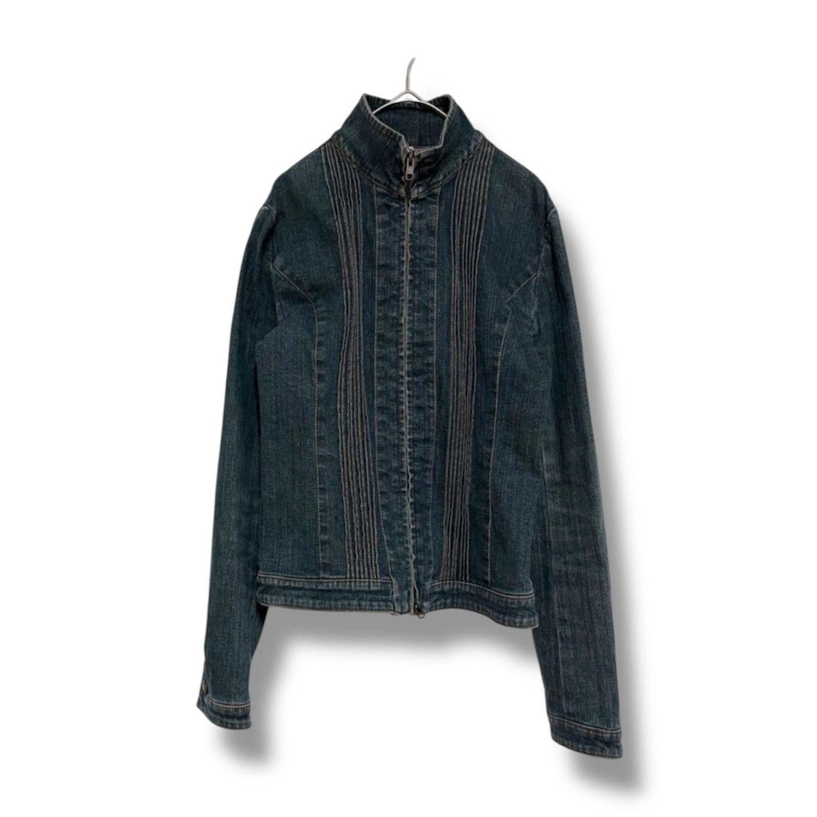 Other Biker style stand collar slim fit denim jacket Size XS / US 0-2 / IT 36-38 - 1 Thumbnail