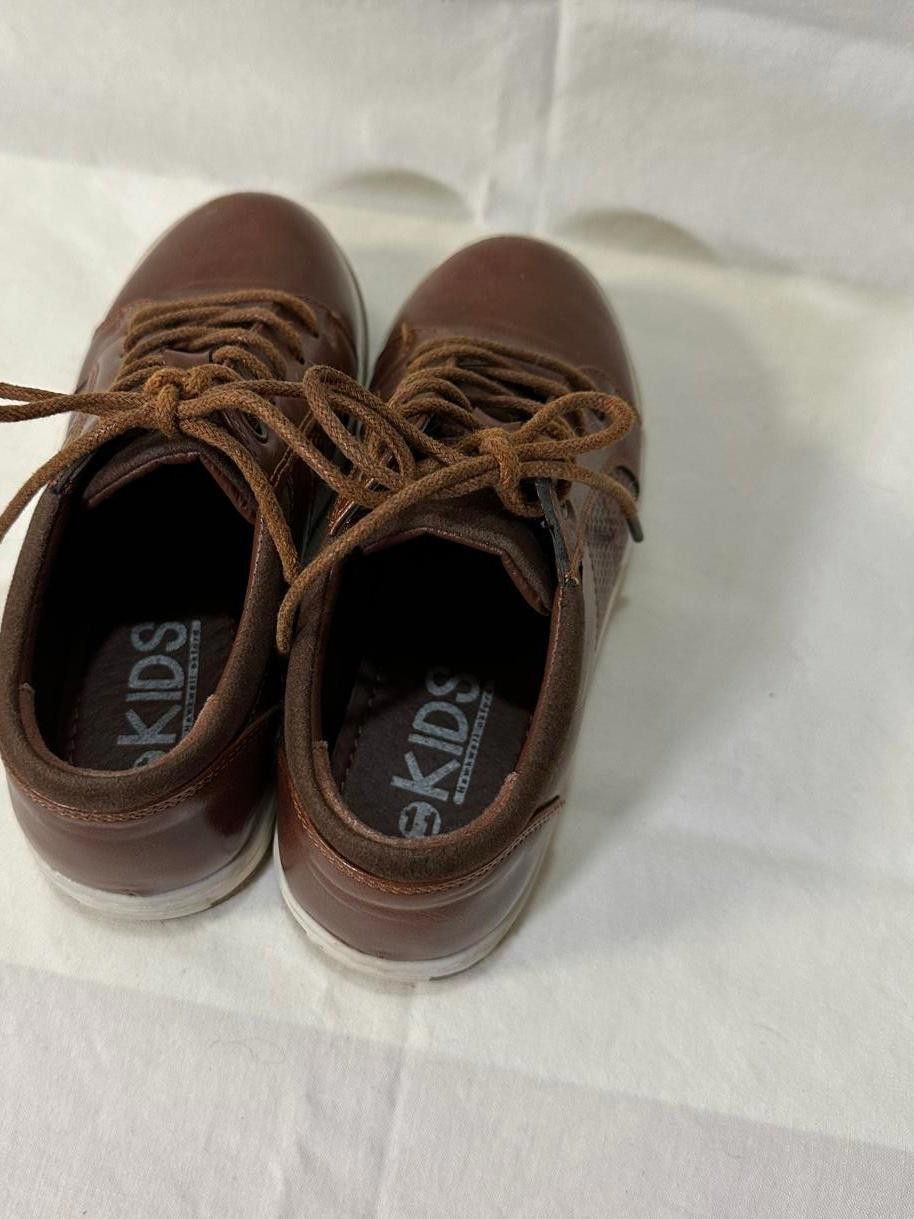 Designer Kids' Brown Leather Sneaker Oxfords - Size 11 Size US 11 / EU 44 - 7 Thumbnail