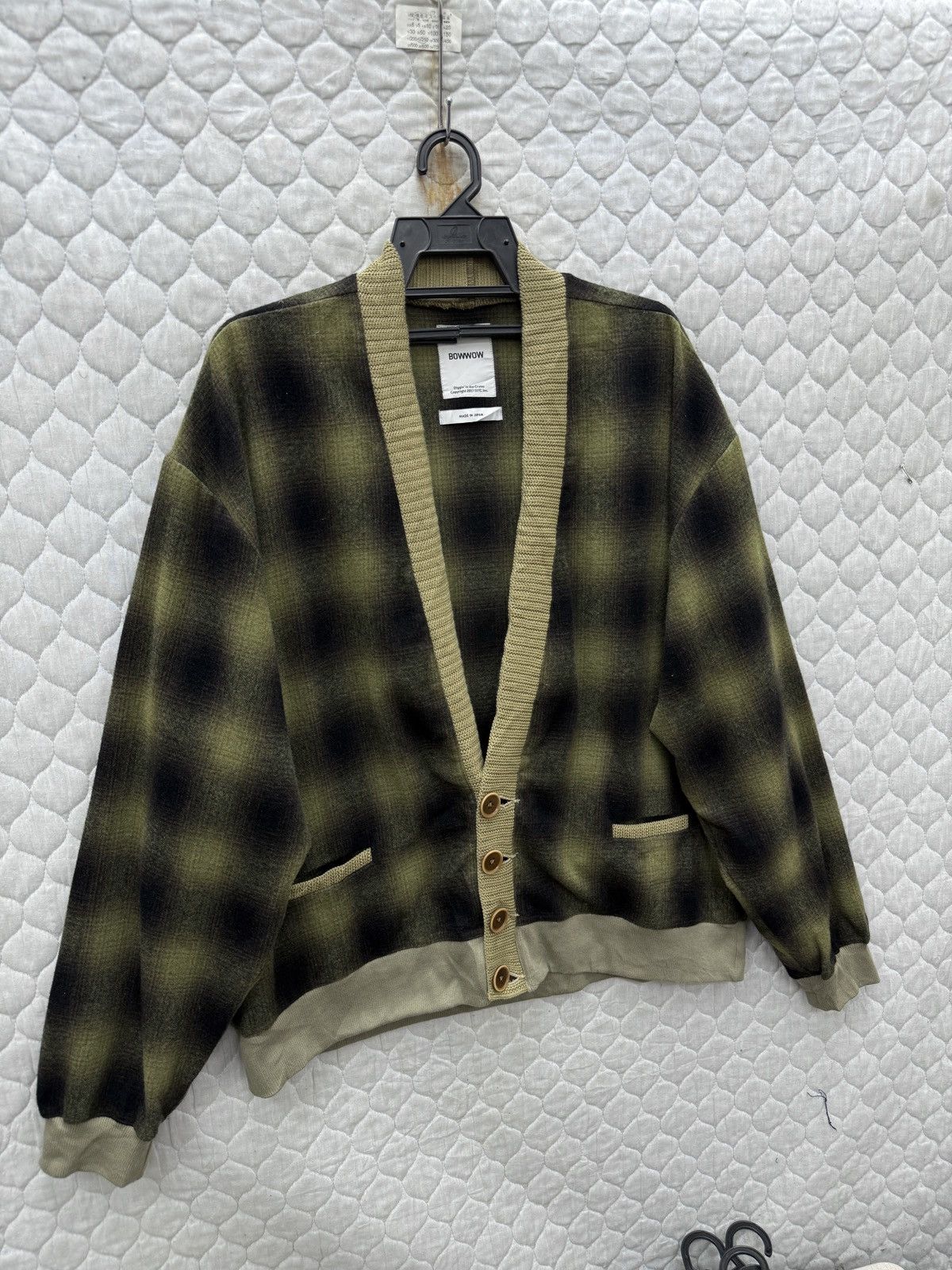 Hypebeast 🔥🔥🔥ARCHIVE BOWWOW OLIVE GREEN BLACK CARDIGAN Size US XL / EU 56 / 4 - 3 Thumbnail