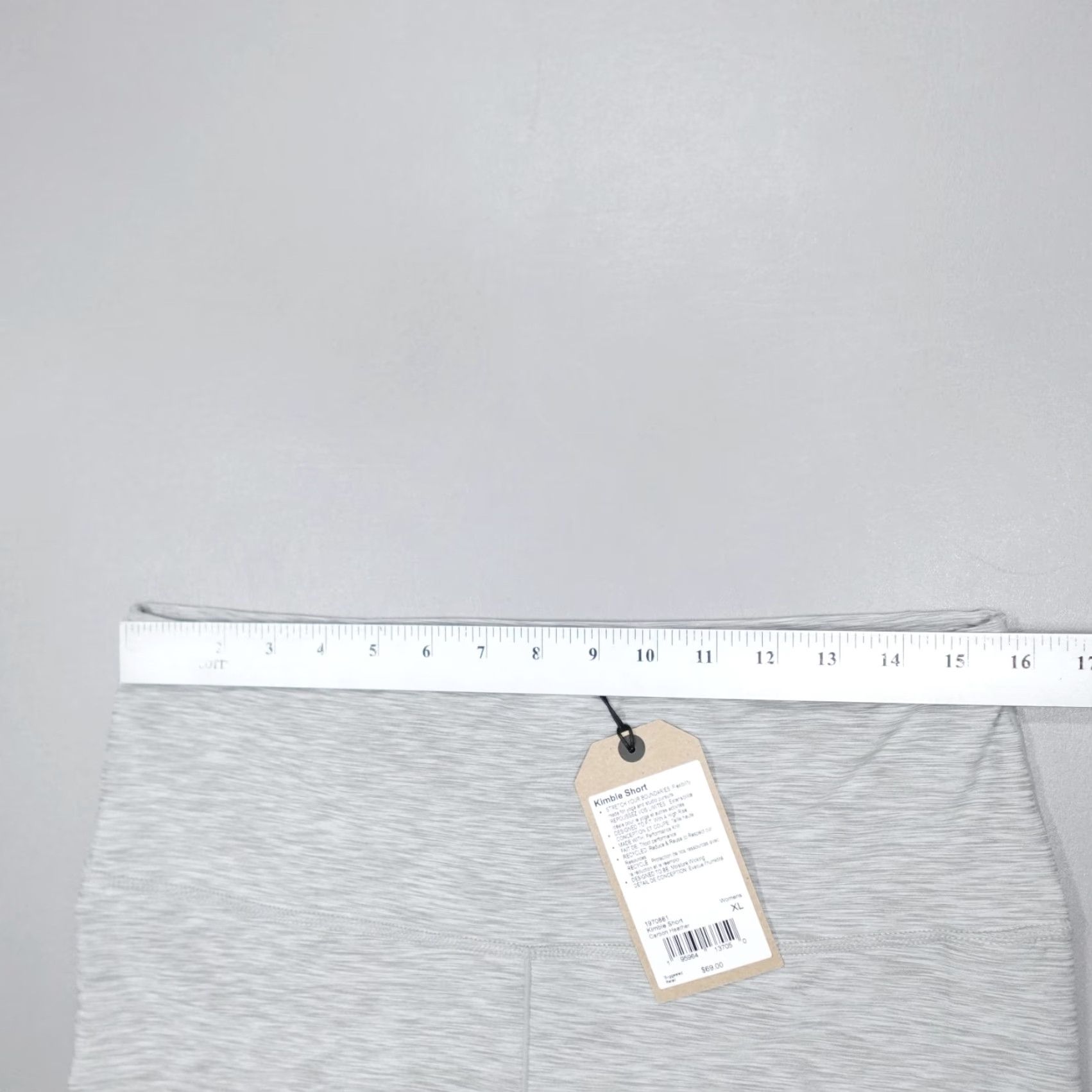 Prana Prana Kimble Shorts High Rise Athletic Carbon Heather 1970881 Women's XL Athletic Shor ts CrossFit Gym Yoga Pockets Breathable Elastic Waist Size 40" / US 18 - 4 Thumbnail