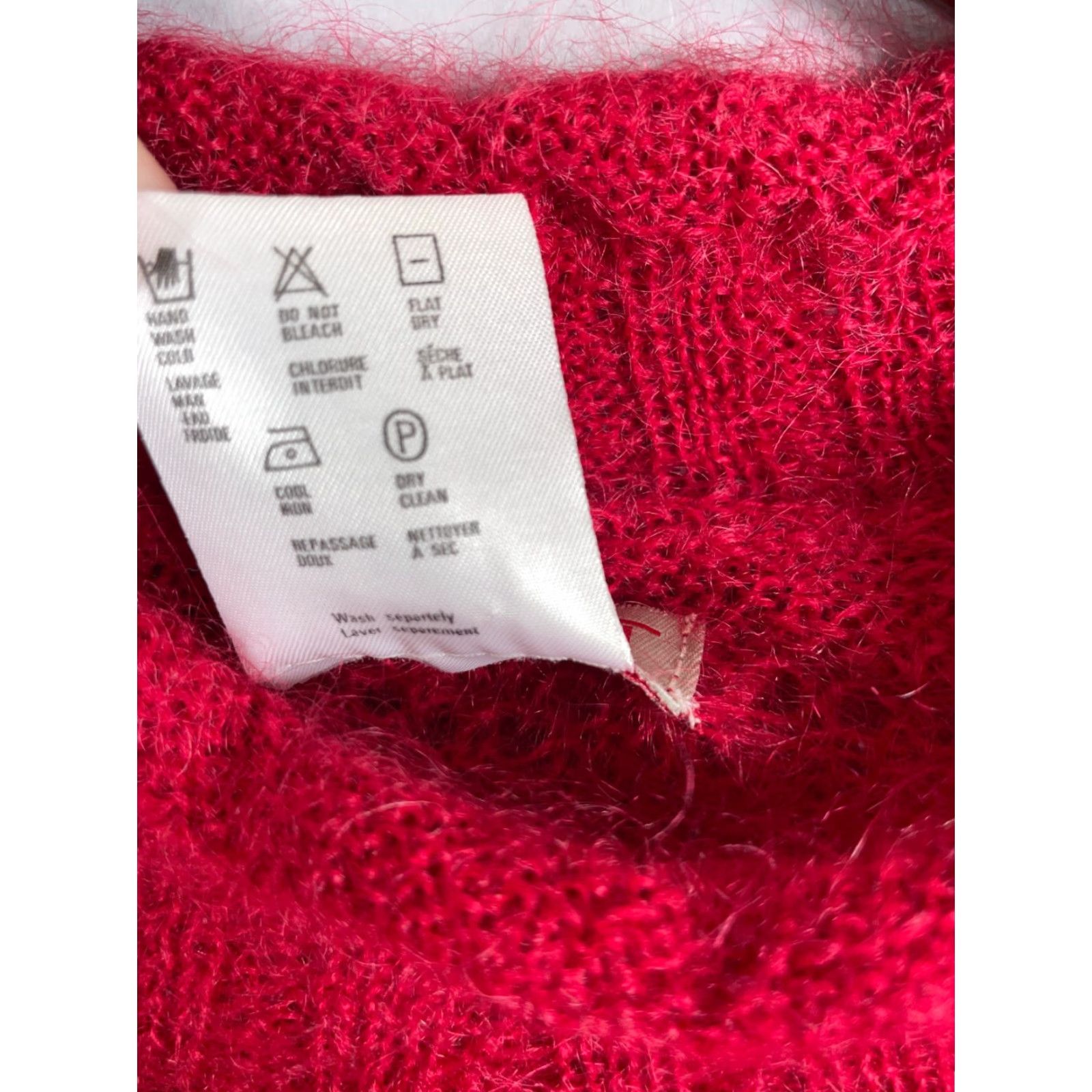 Esprit VINTAGE Esprit Mohair Rollneck Sweater Women's Medium Red Lightweight Oversized Knit 90s Retro Size M / US 6-8 / IT 42-44 - 4 Thumbnail