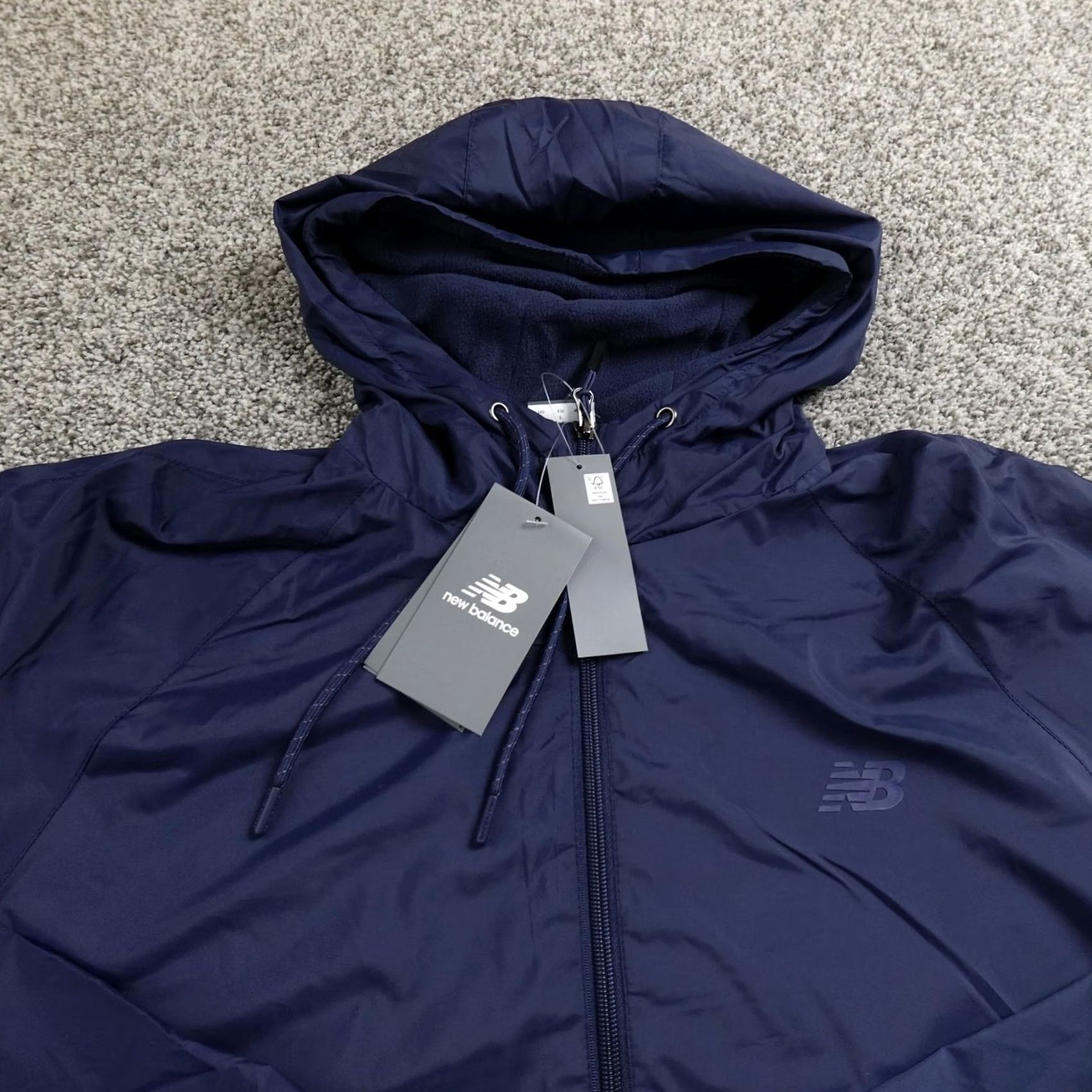 New Balance NEW Balance Jacket Mens L Blue Hooded Fleece Lined Windbreaker Outdoor Coat Size US L / EU 52-54 / 3 - 3 Thumbnail