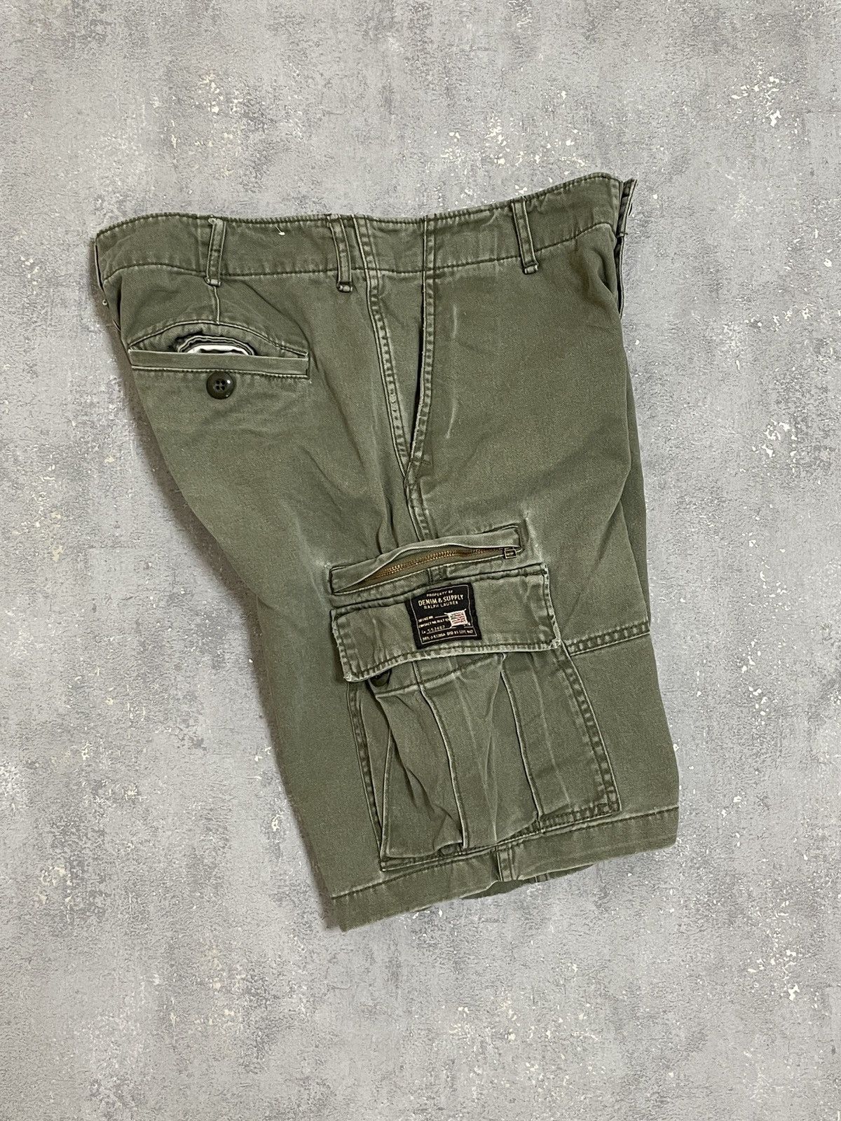Denim & Supply Ralph Lauren Denim & Supply Ralph Lauren Green Washed Distressed Shorts Size US 30 / EU 46 - 4 Thumbnail