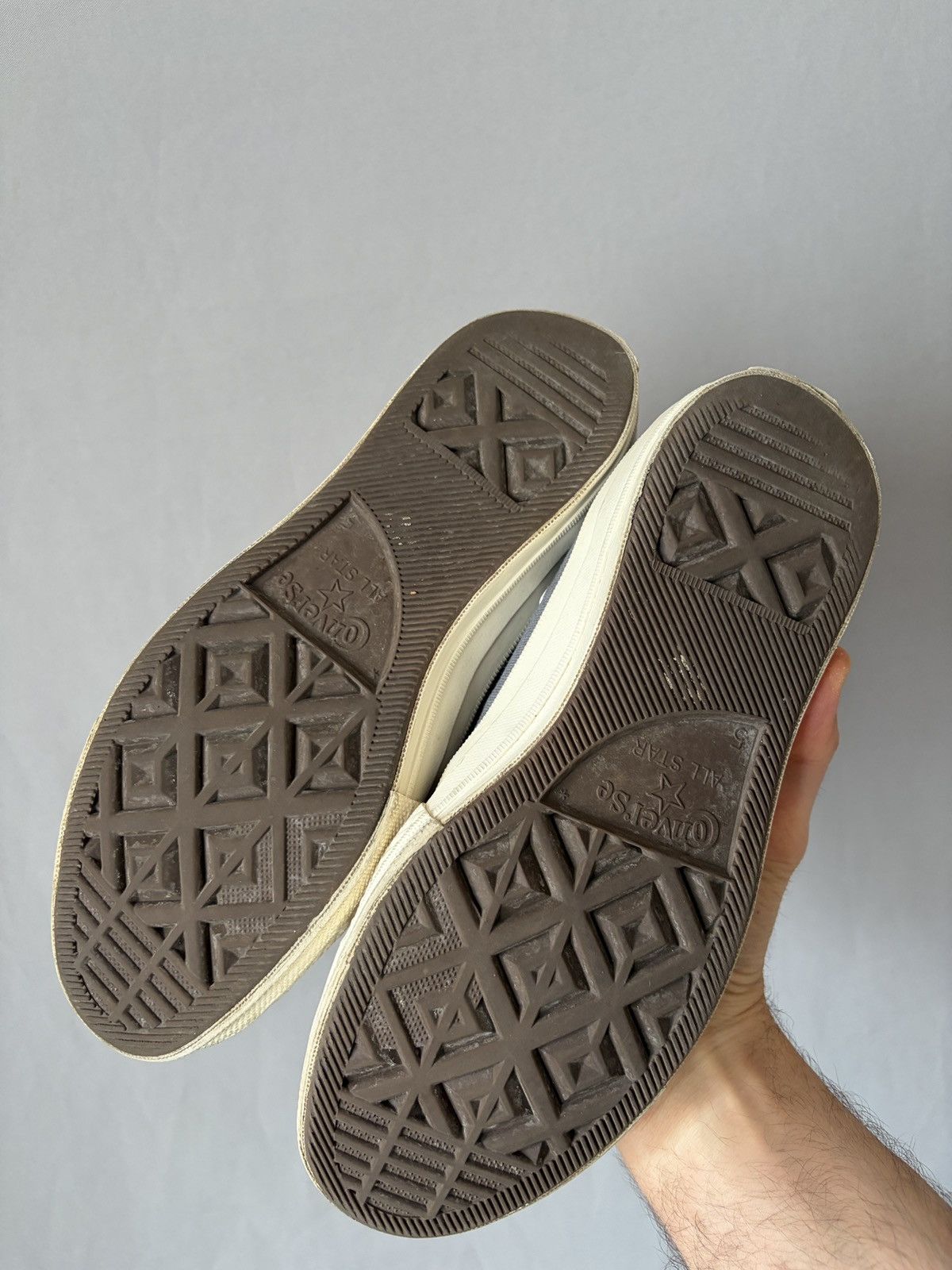 Comme des Garcons PLAY × Converse Comme Des Garcons Play x Converse Gray Hi-top Sneakers Size US 7 / IT 37 - 13 Thumbnail