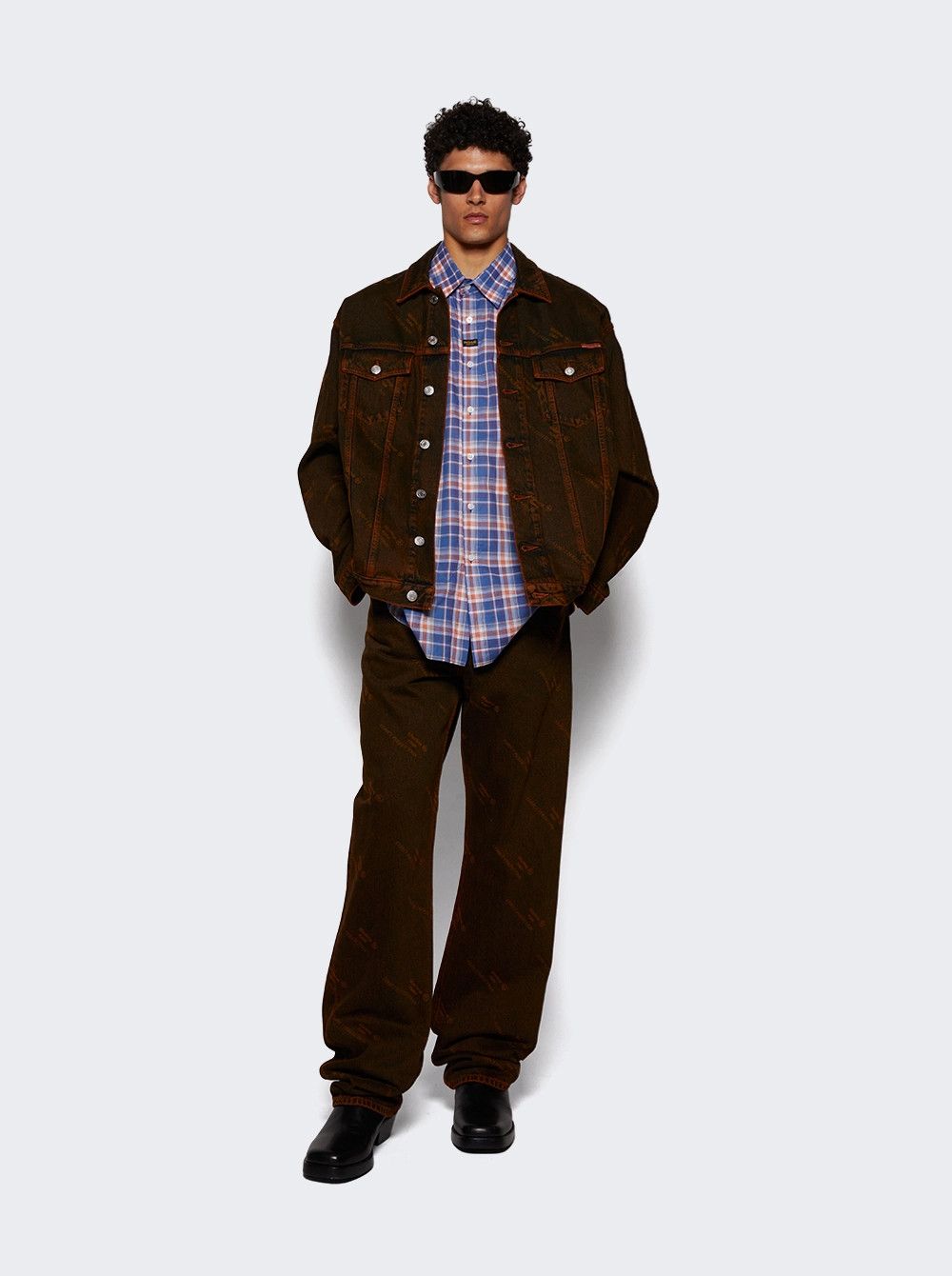 Martine Rose o1mle0226 Oversized Denim Jacket in Orange Size US XL / EU 56 / 4 - 5 Thumbnail