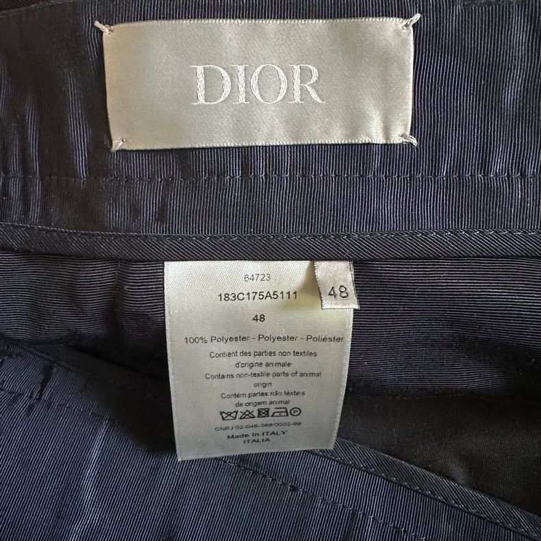 Dior Dark blue pattern multi-zipper trousers 2504-Nextarrow