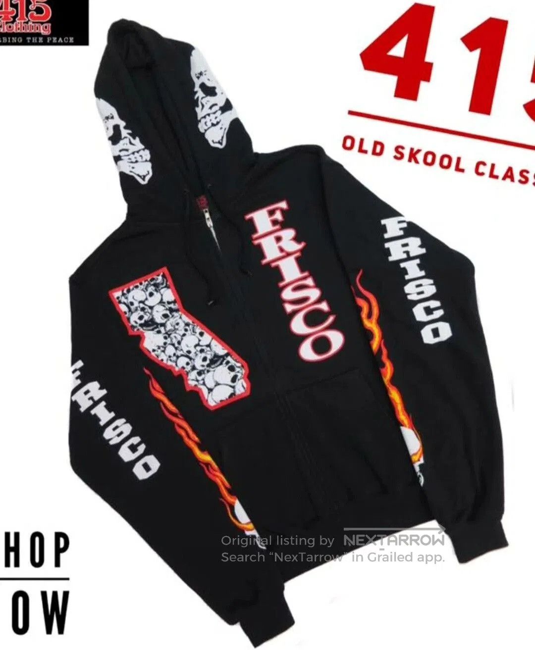 FrizmWORKS Vintage Frisco 415 Biker Zip Hoodie. Size US M / EU 48-50 / 2 - 1 Thumbnail