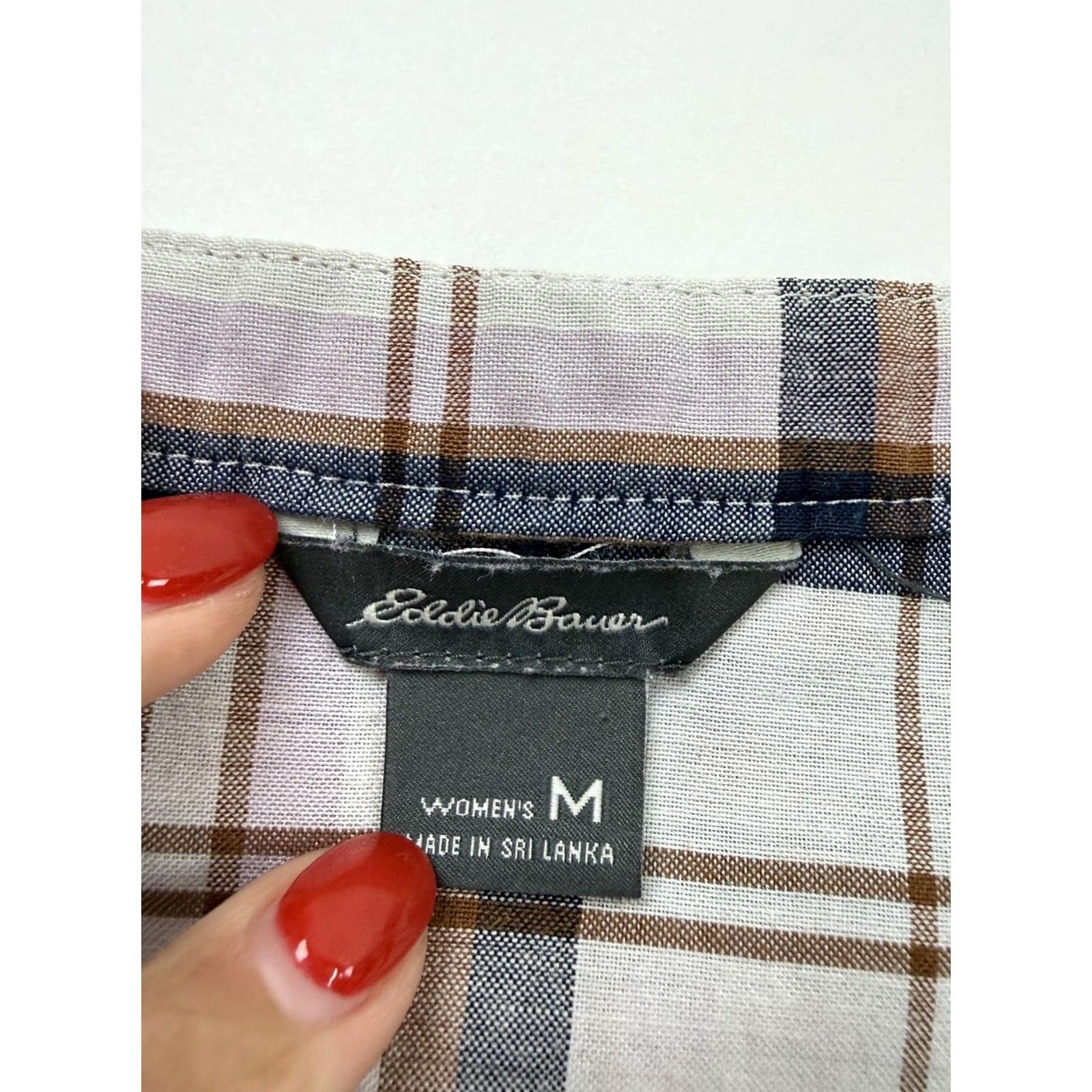 Eddie Bauer Eddie Bauer Blouse Womens M Multicolor Plaid Henley 3/4 Sleeve Tunic Top Size M / US 6-8 / IT 42-44 - 4 Thumbnail