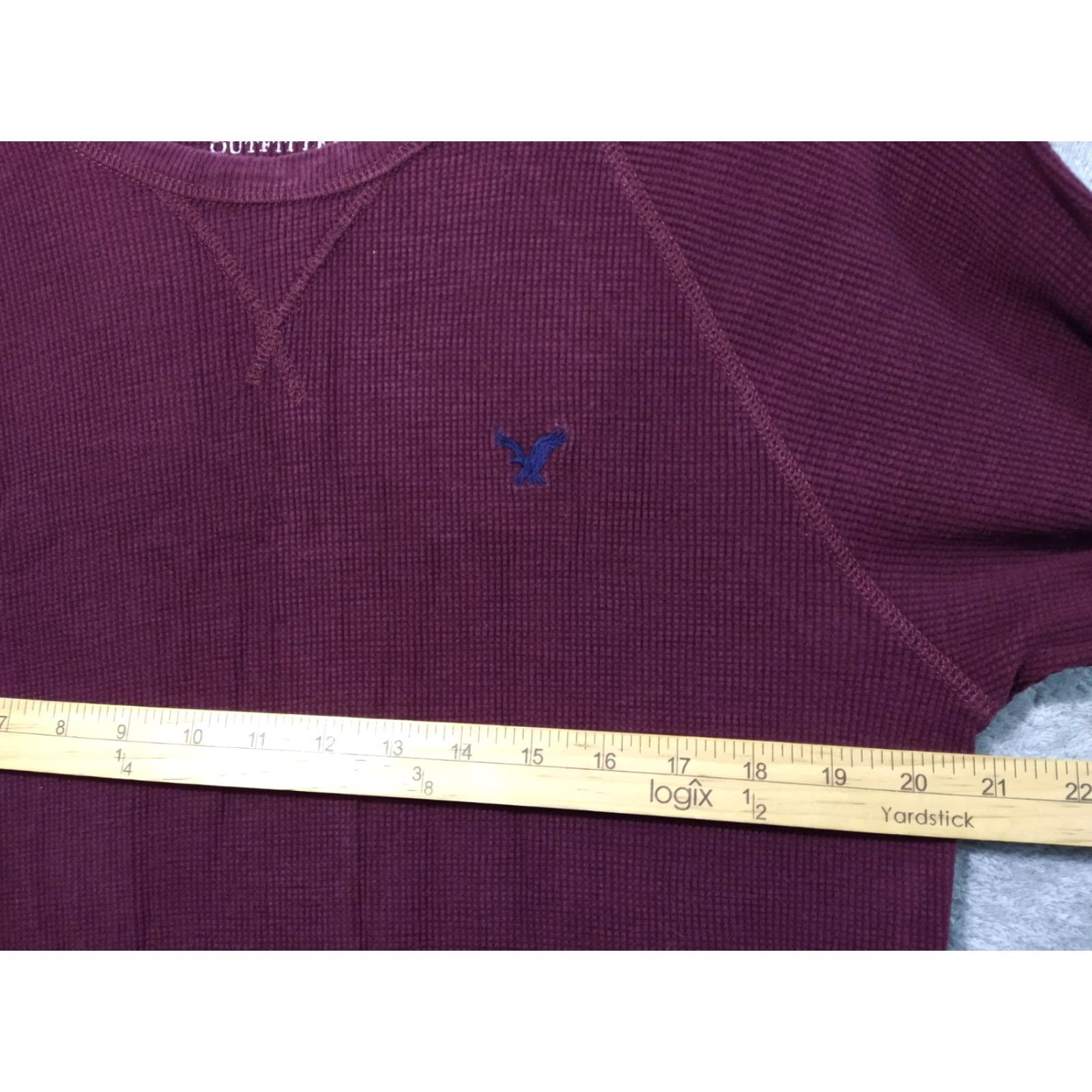 American Eagle Outfitters American Eagle Outfitters Long Sleeve Thermal Shirt Mens Large Red Classic Fit Waffle Knit Size US L / EU 52-54 / 3 - 4 Thumbnail